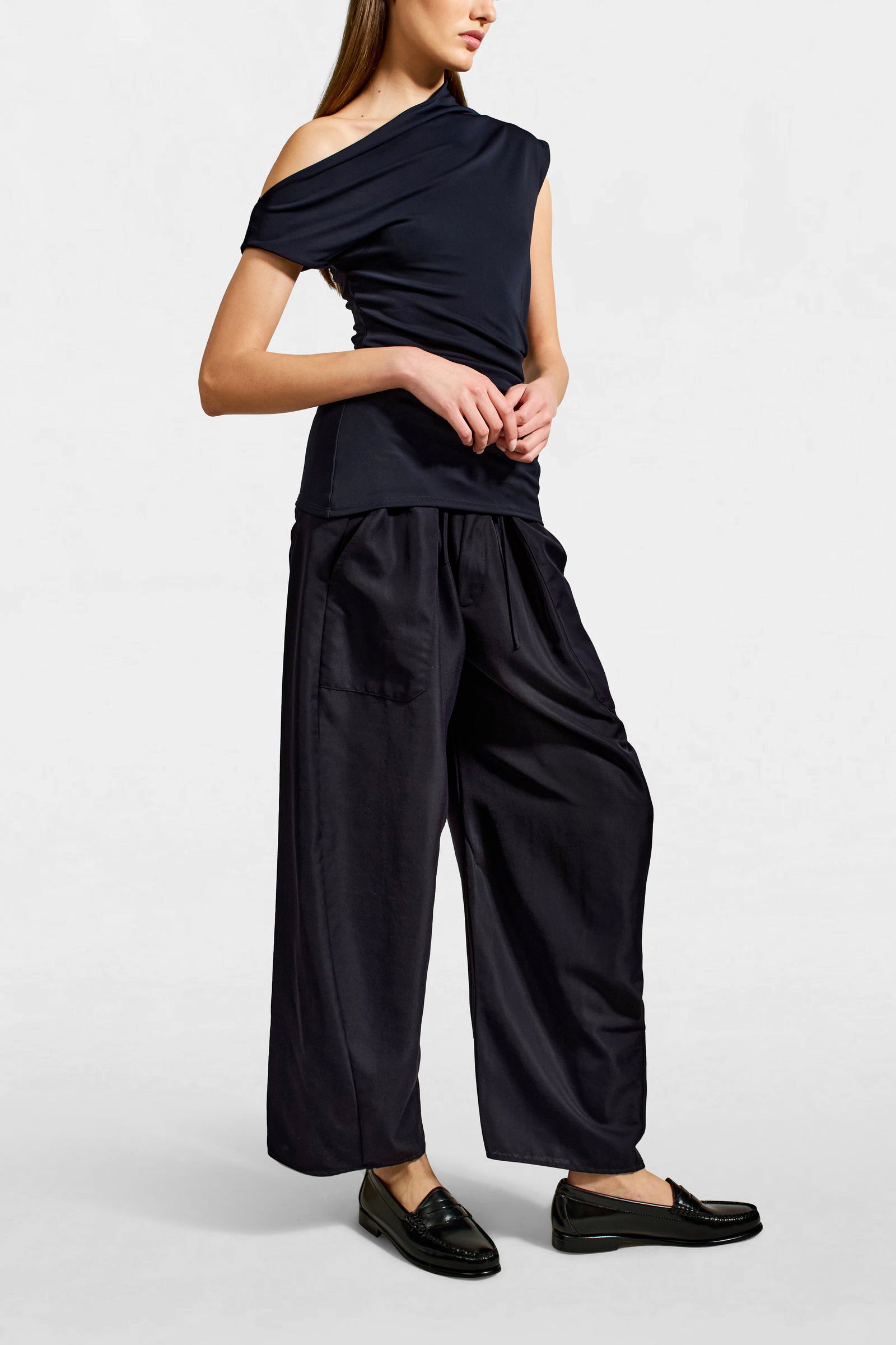 Rae Top in Midnight Slink Jersey by Kallmeyer