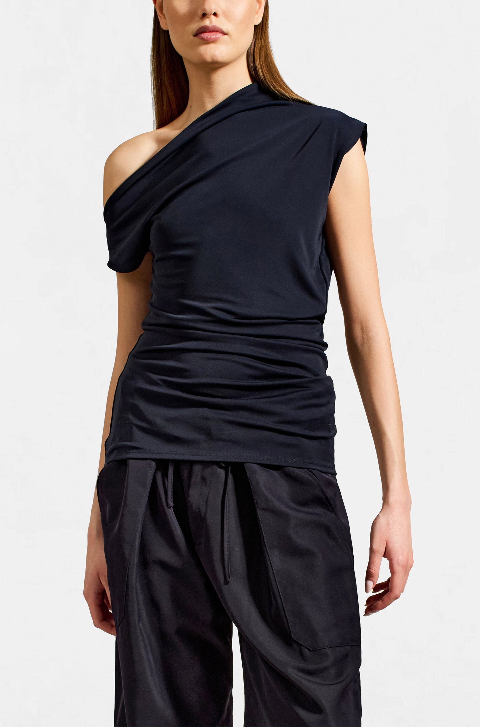 Rae Top in Midnight Slink Jersey by Kallmeyer