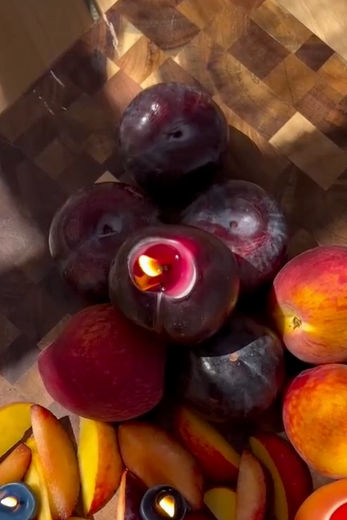Plum Beeswax Candle