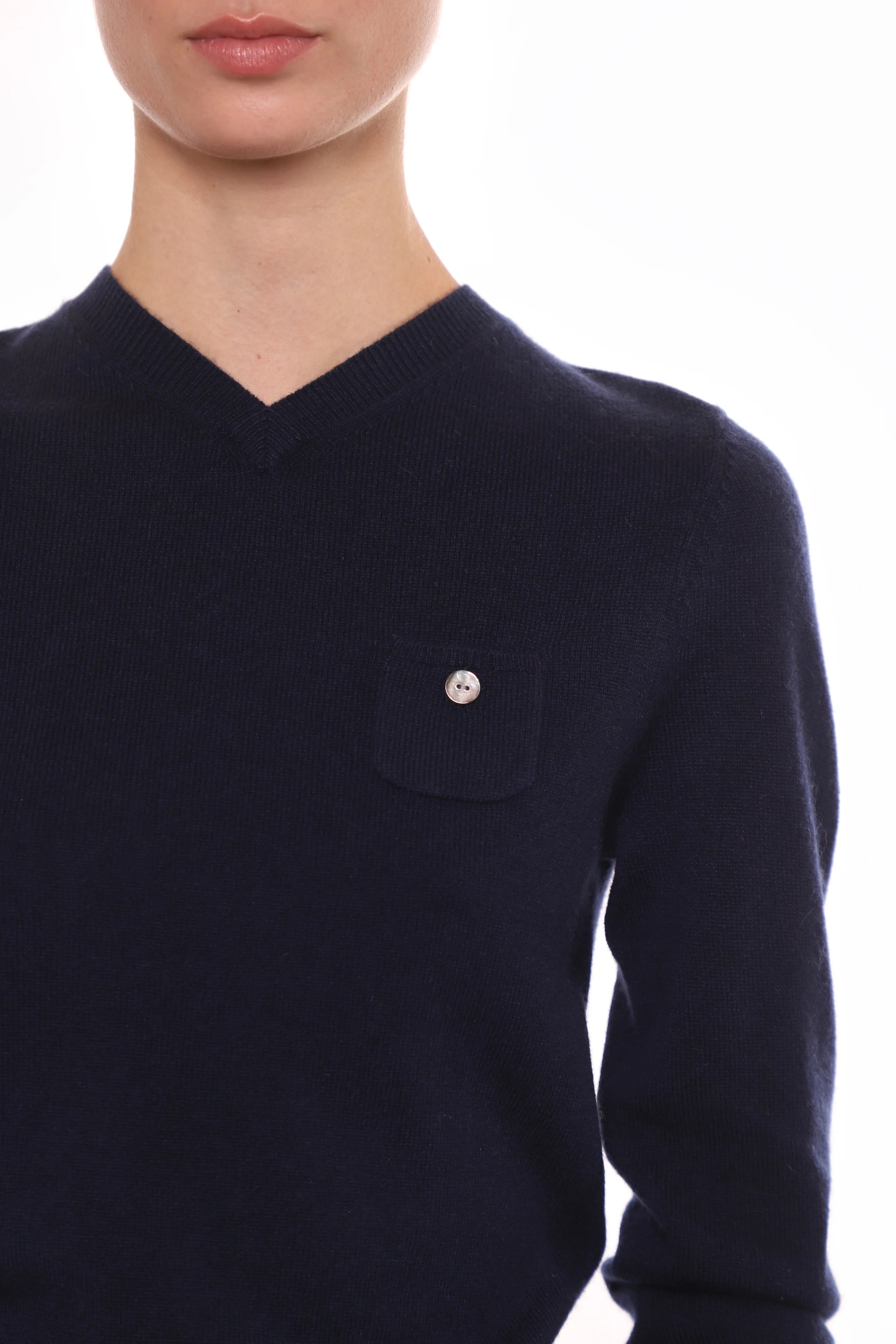 Bisky Cashmere Sweater in Navy