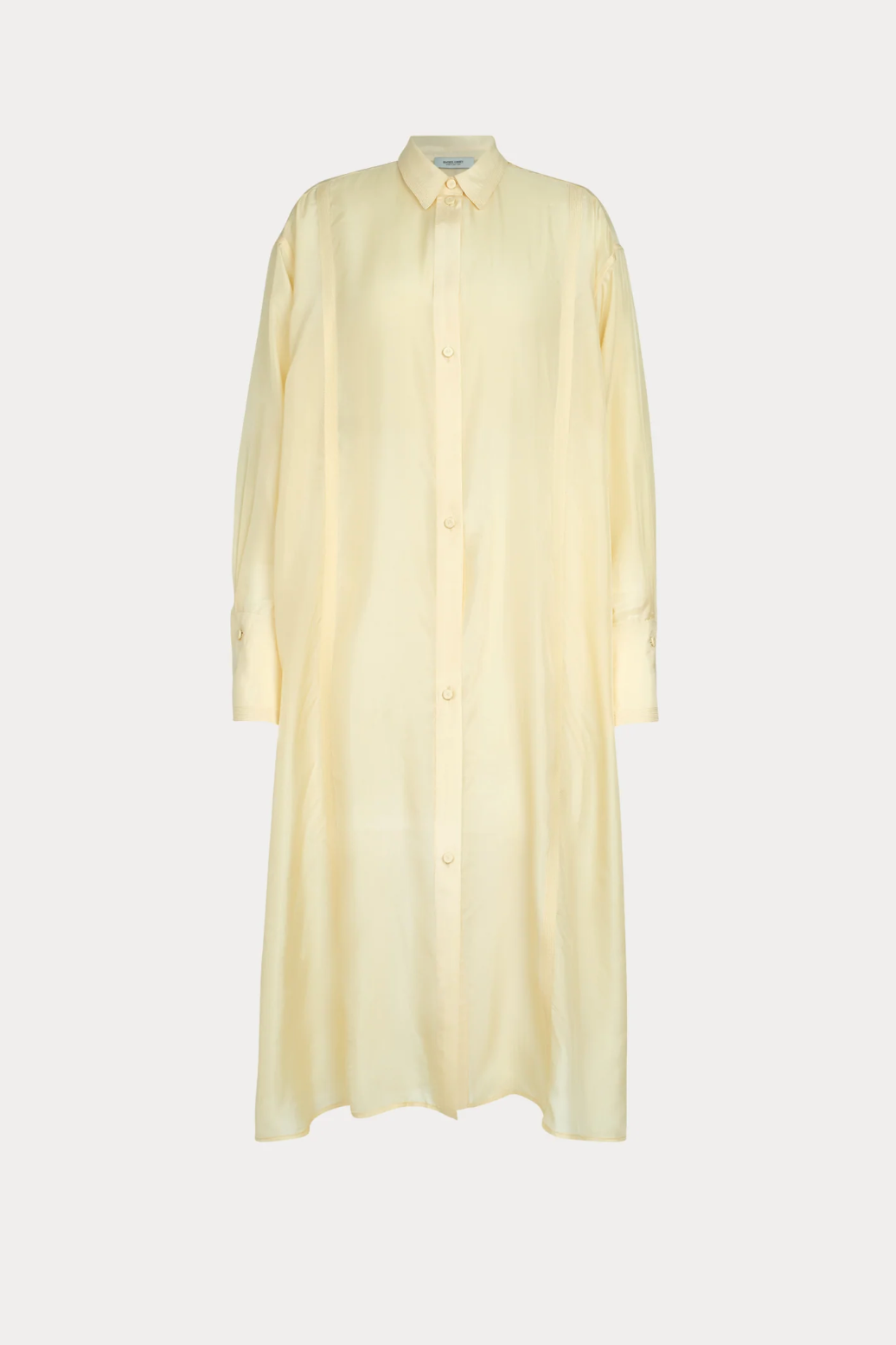 long sleeve yellow silk shirt dress Hand Dyed Lemon Yellow Silk Long Sleeve Dress Eveliina Vintage