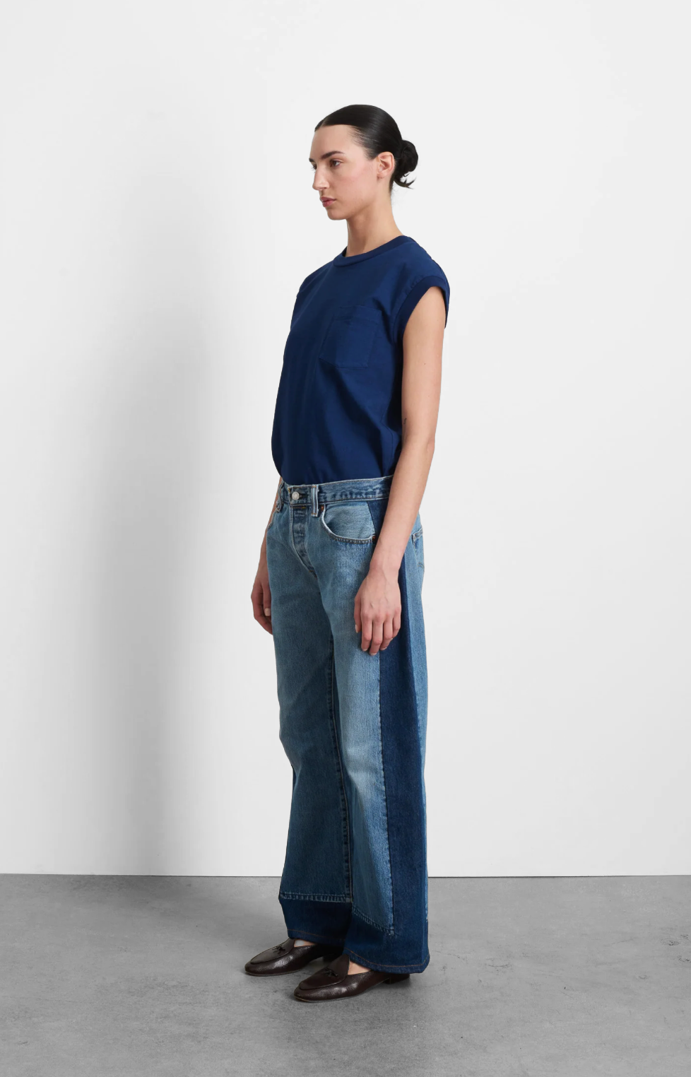 Reworked Slouch in Vintage Indigo & Van Blue by B Sides