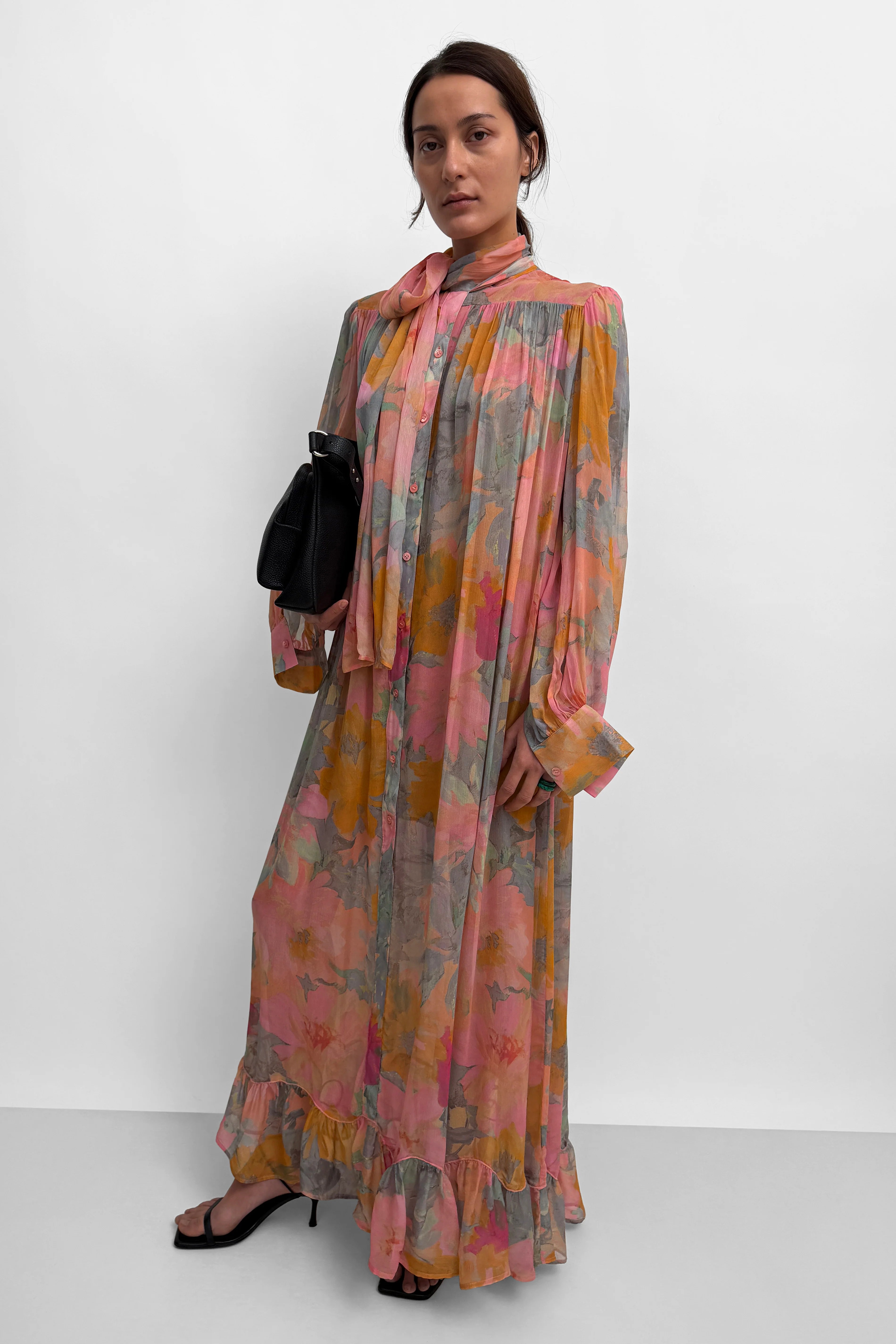 Nayomi Dress in Floral Paint