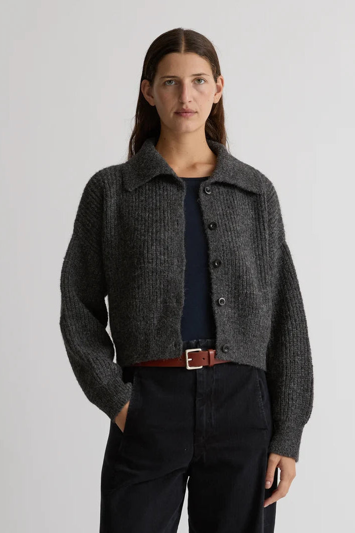 Saatchi Cardigan Alpaca in Charcoal