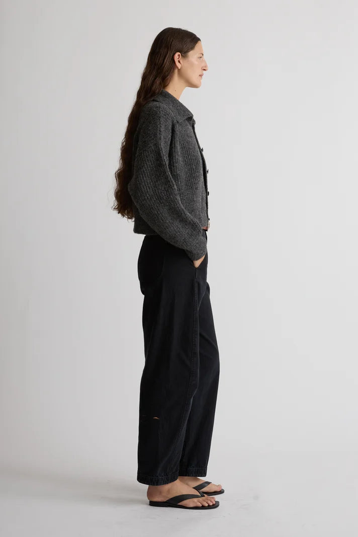 Saatchi Cardigan Alpaca in Charcoal