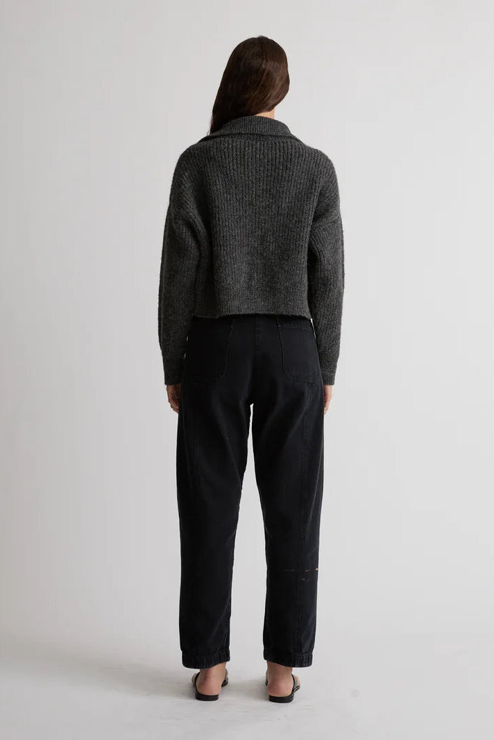 Saatchi Cardigan Alpaca in Charcoal