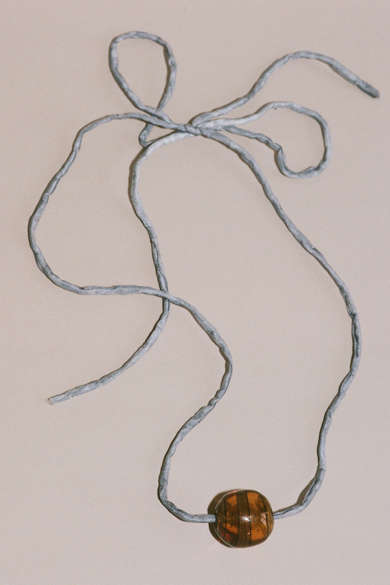 Harlequin Necklace in Brown & Dove Blue