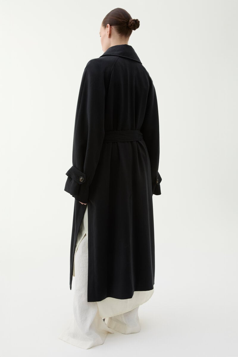 Fonda Lyocell Trench in Black