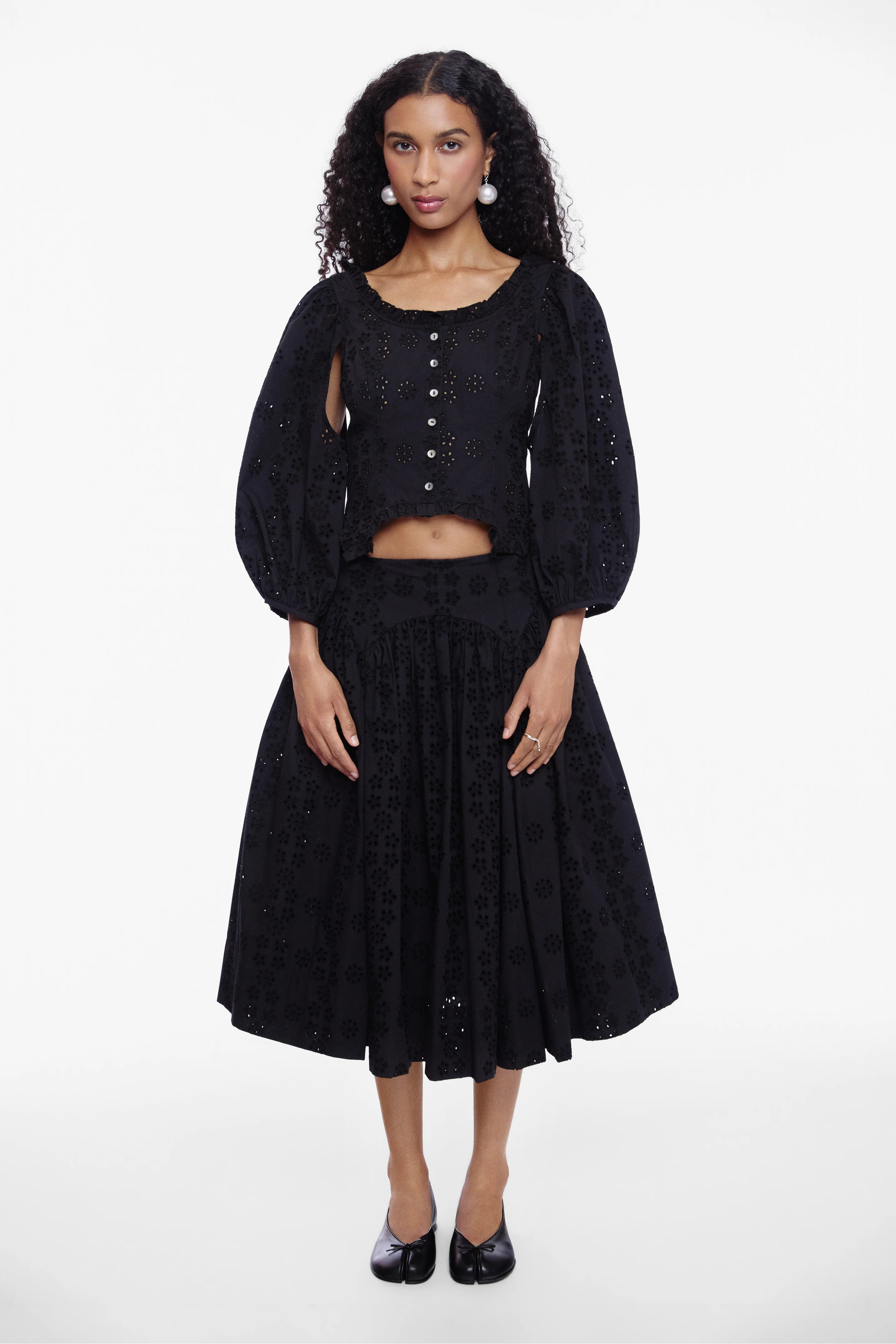 Palisade Top in Black Eyelet