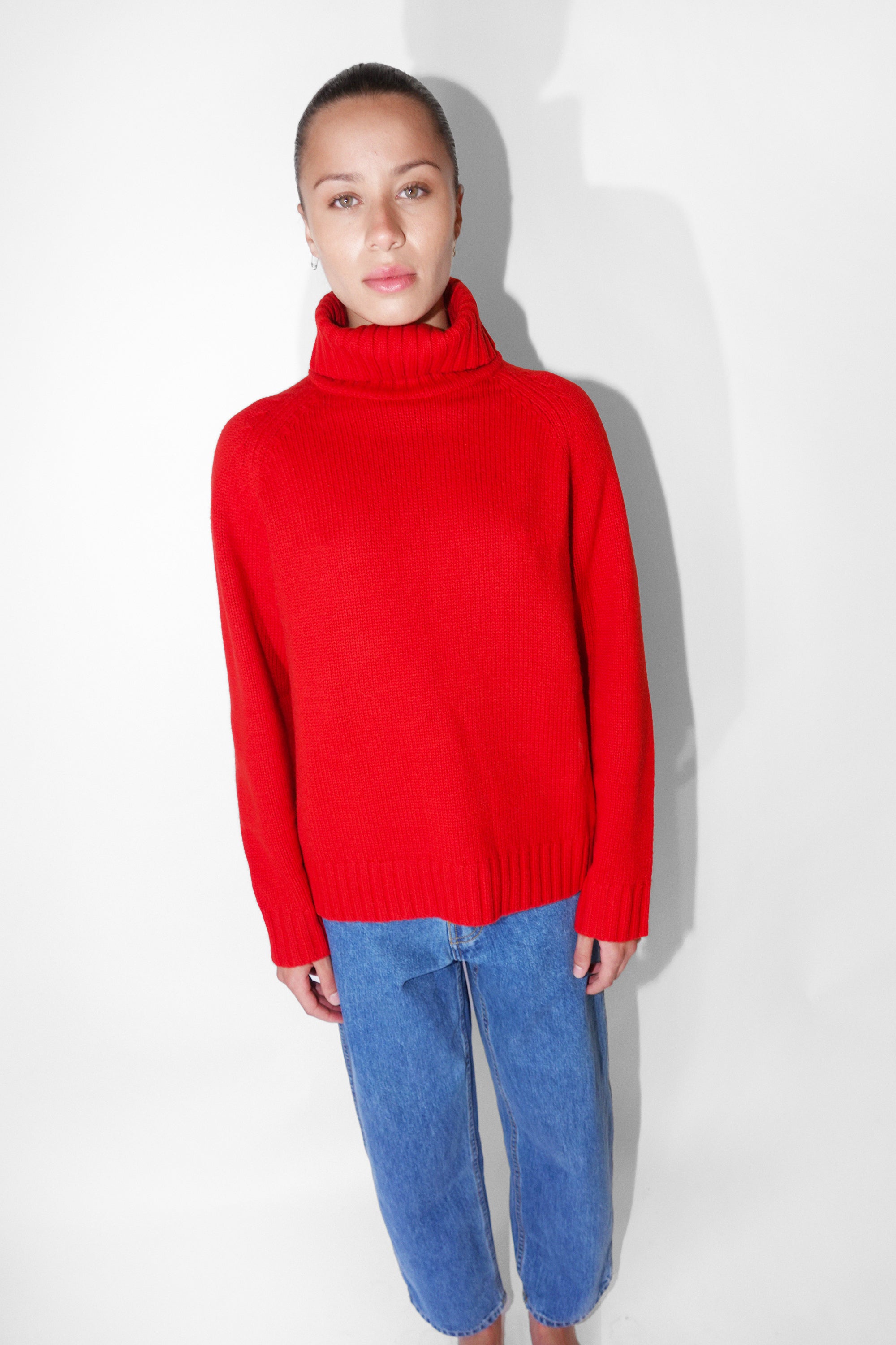 Gums Sweater in Red by Sandy Liang