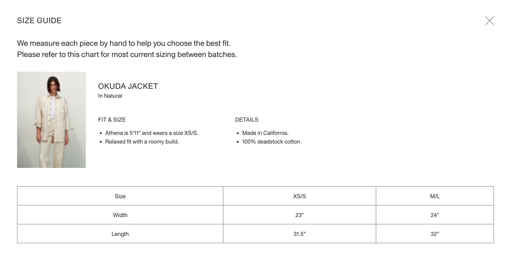 Okuda Jacket in Natural with Slate Stitch