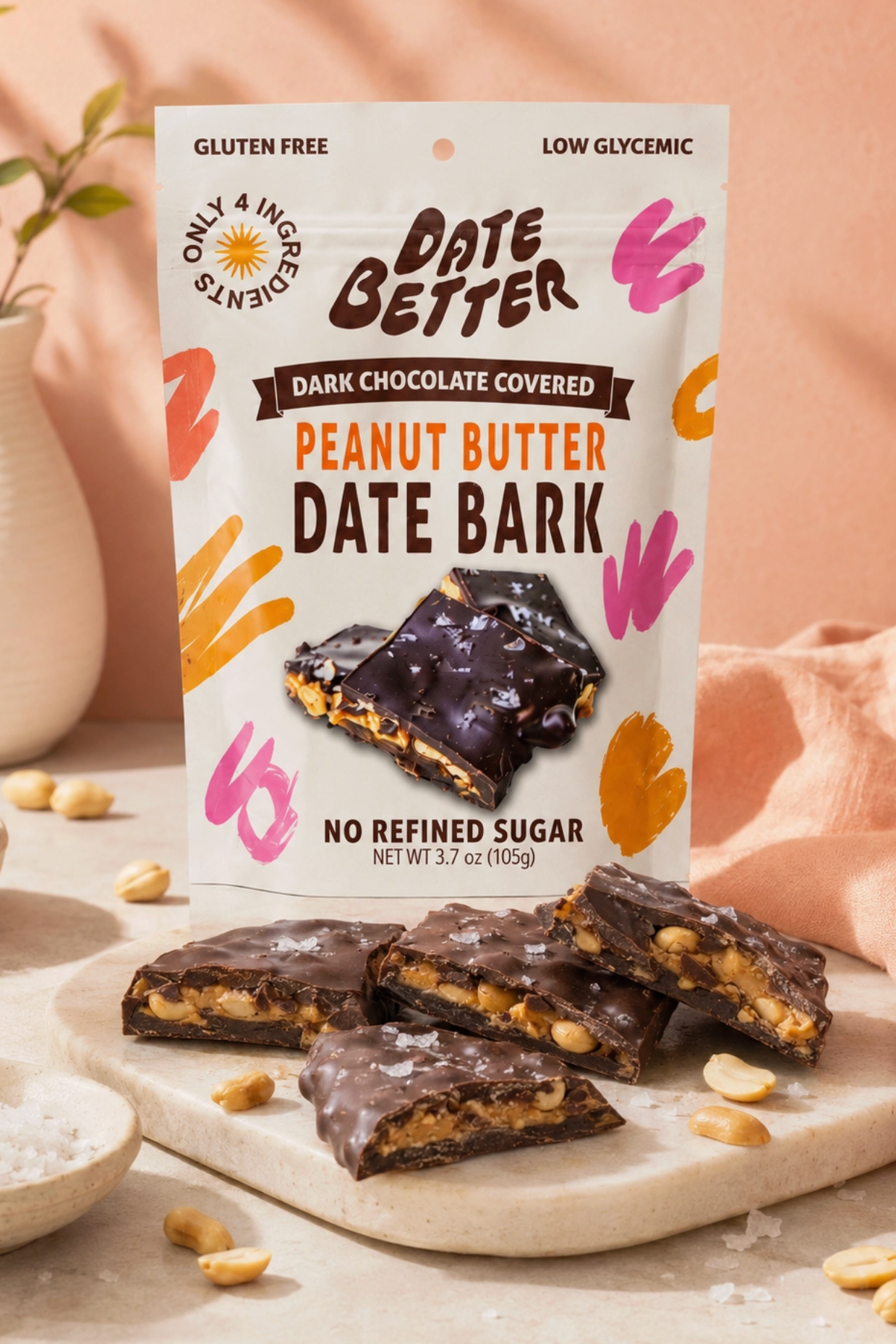 Peanut Date Bark