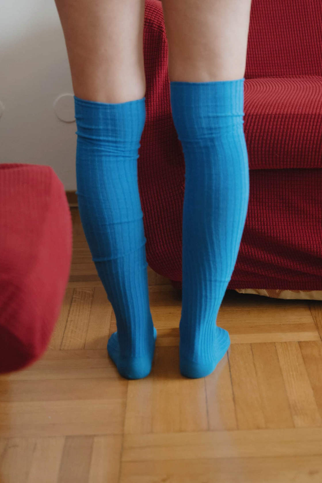 Overknee Socks in Ova Blue