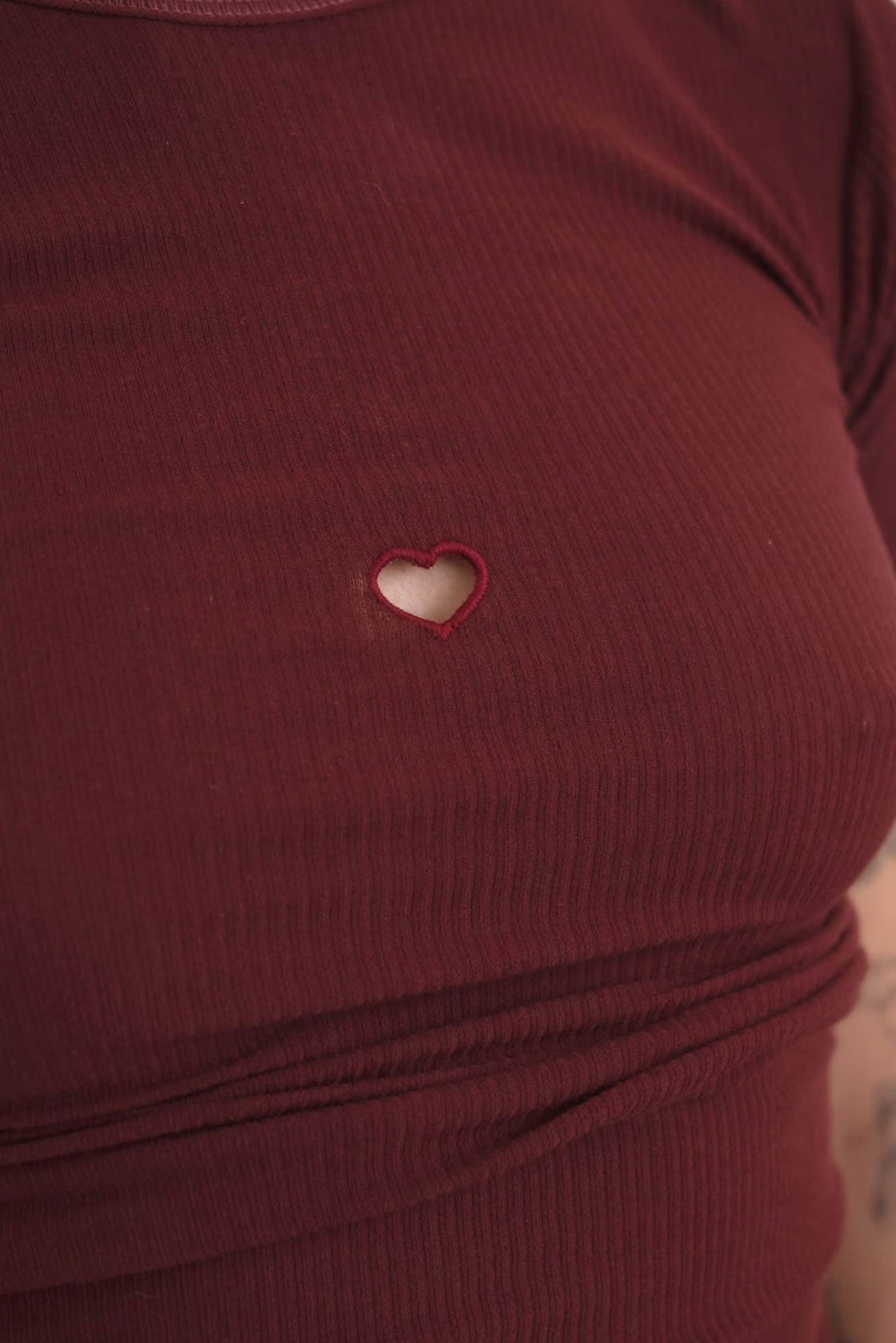 Heart Tee Shirt In Nara Red
