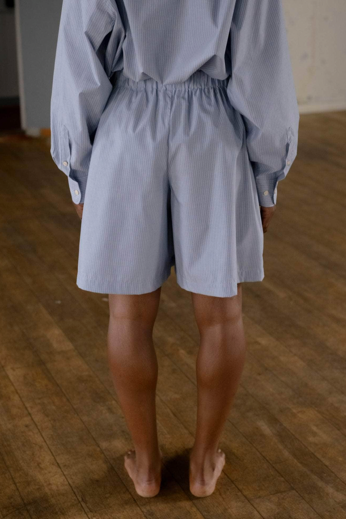 Claude Shorts in Blue Stripe