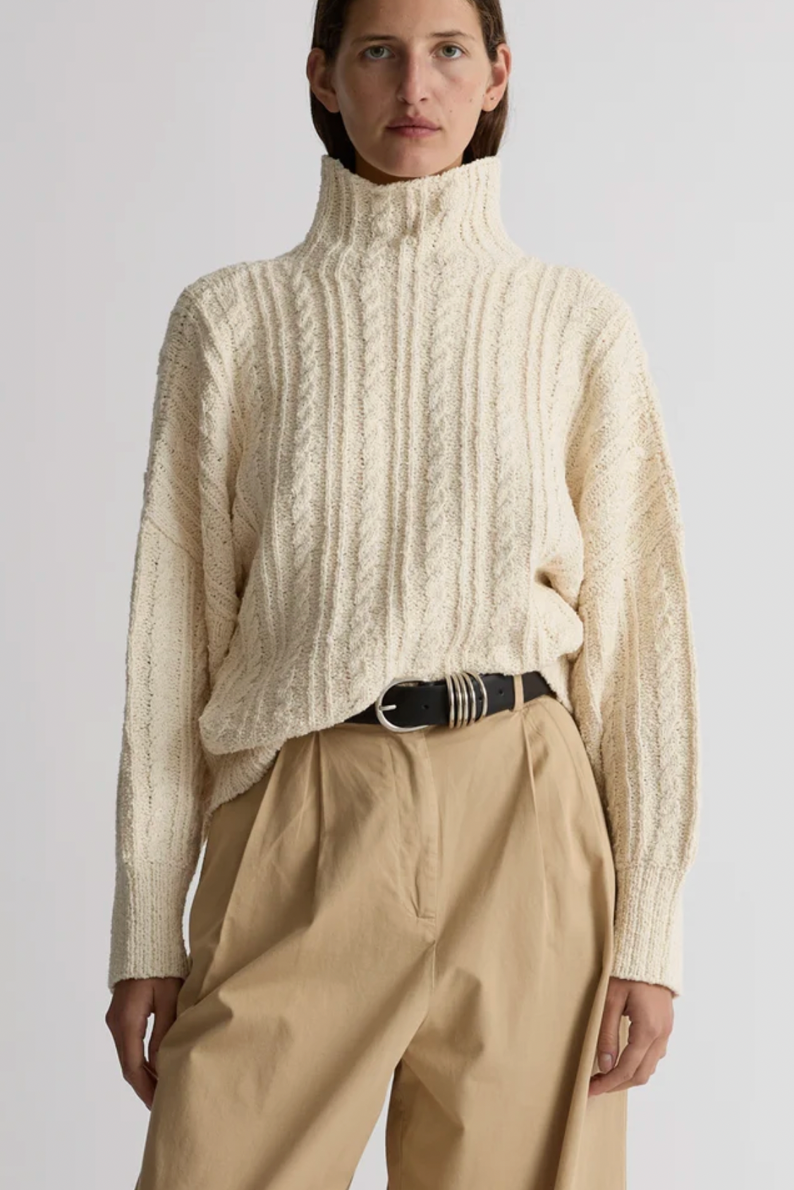 Skye Turtleneck in Natural