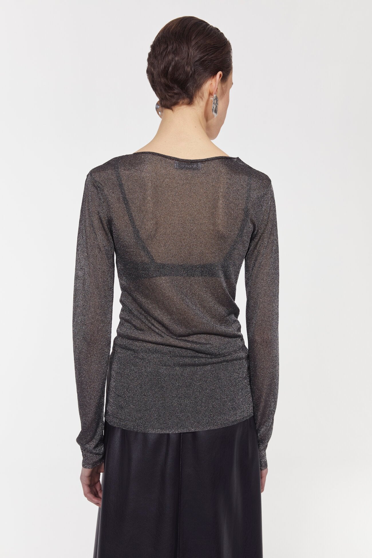 Simony Sparkle Knitted Sweater in Pewter by Rodebjer