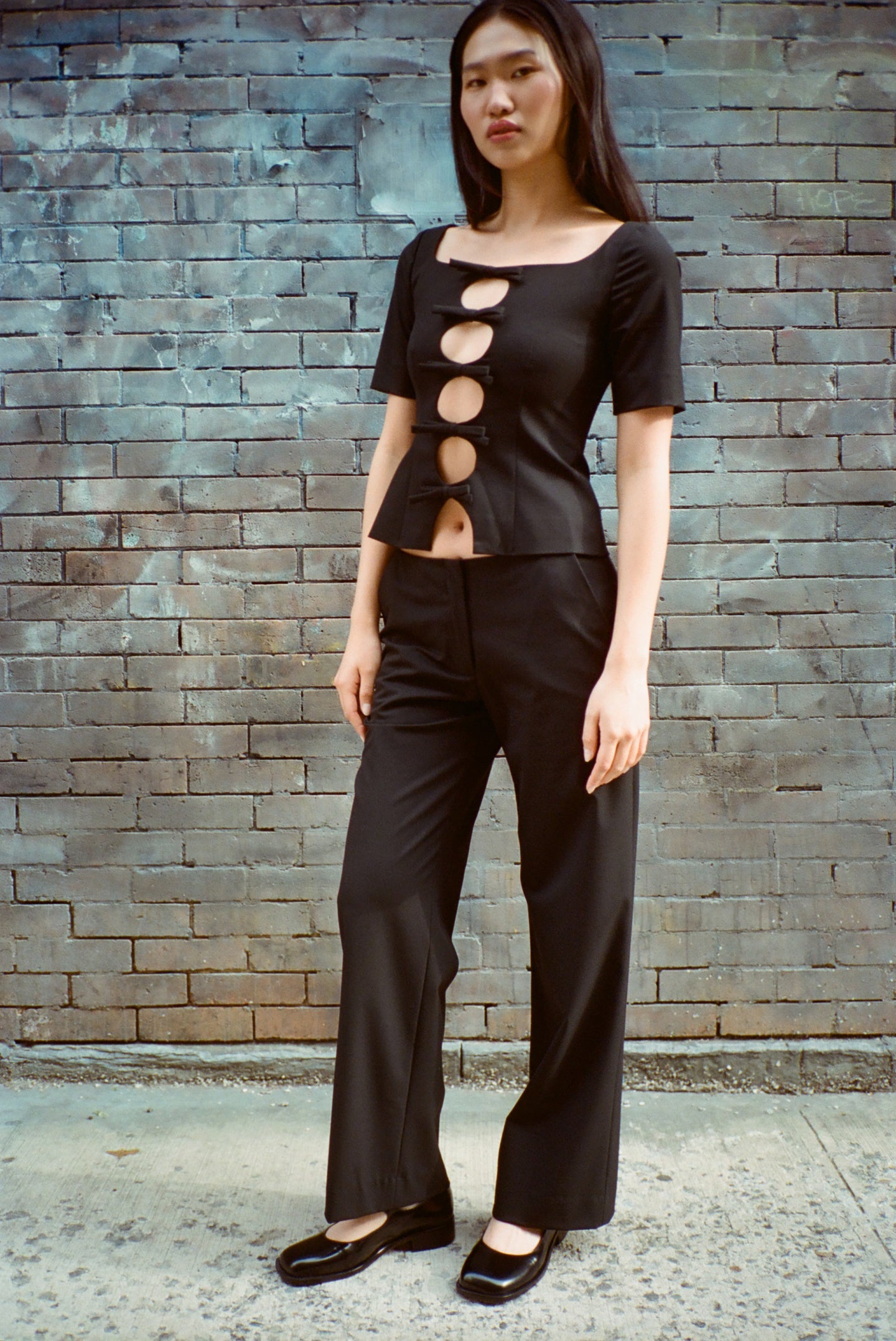 Sorrel Top in Black by Sandy Liang http://www.shoprecital.com