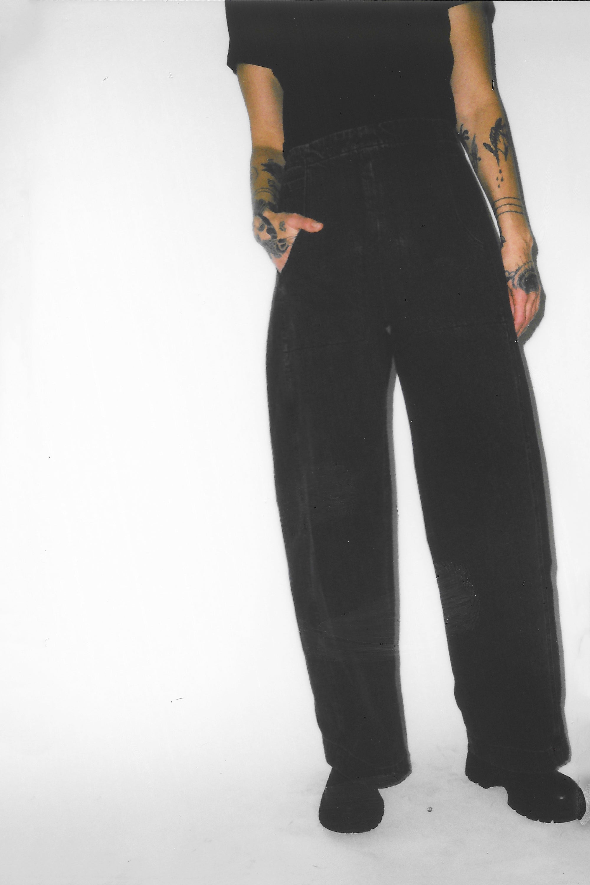 Tany Pant in Washed Black Denim by Rachel Comey