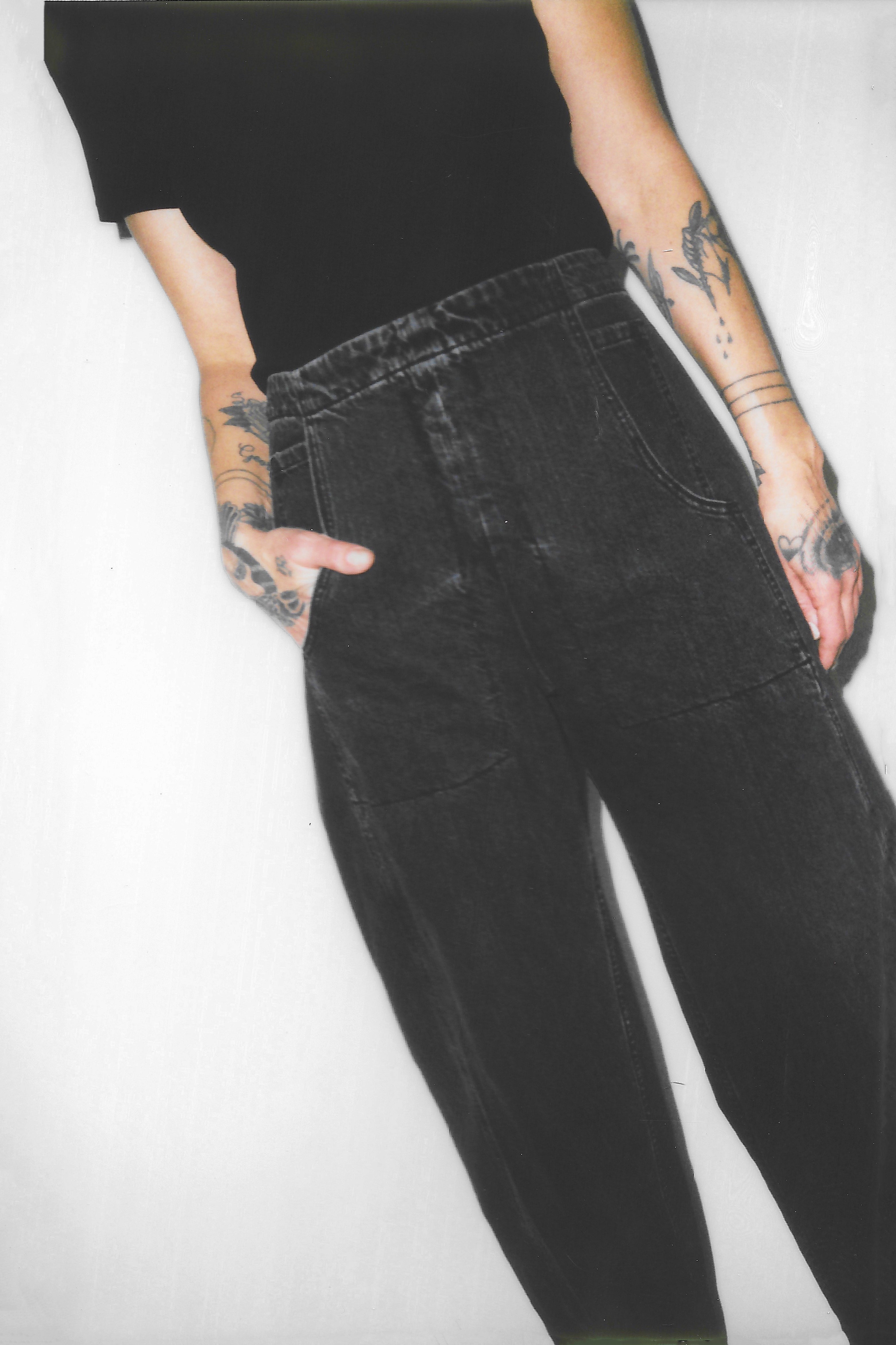 Tany Pant in Washed Black Denim by Rachel Comey