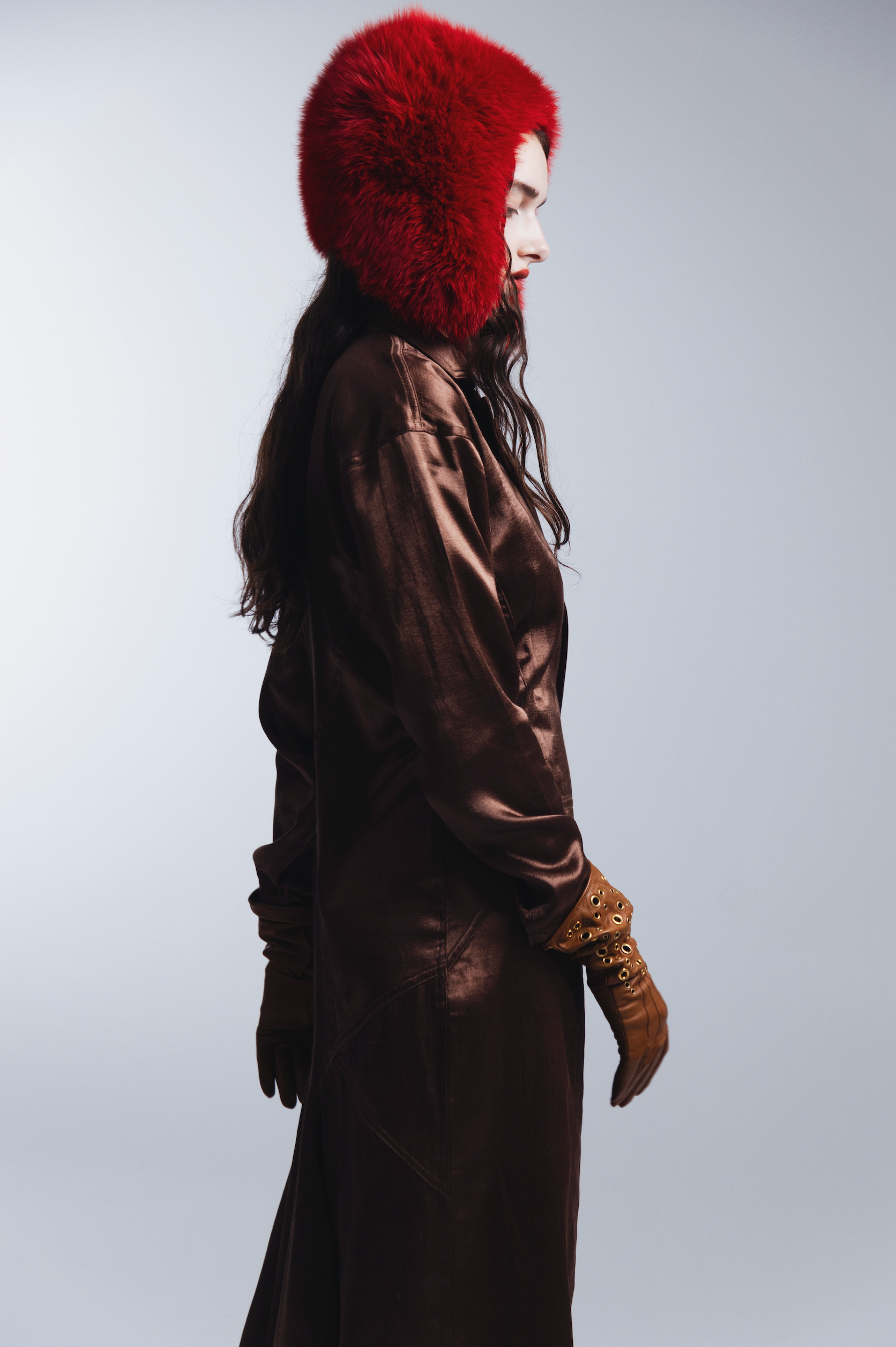 Silk Mashroo Appointment Dress in Dark Chocolate