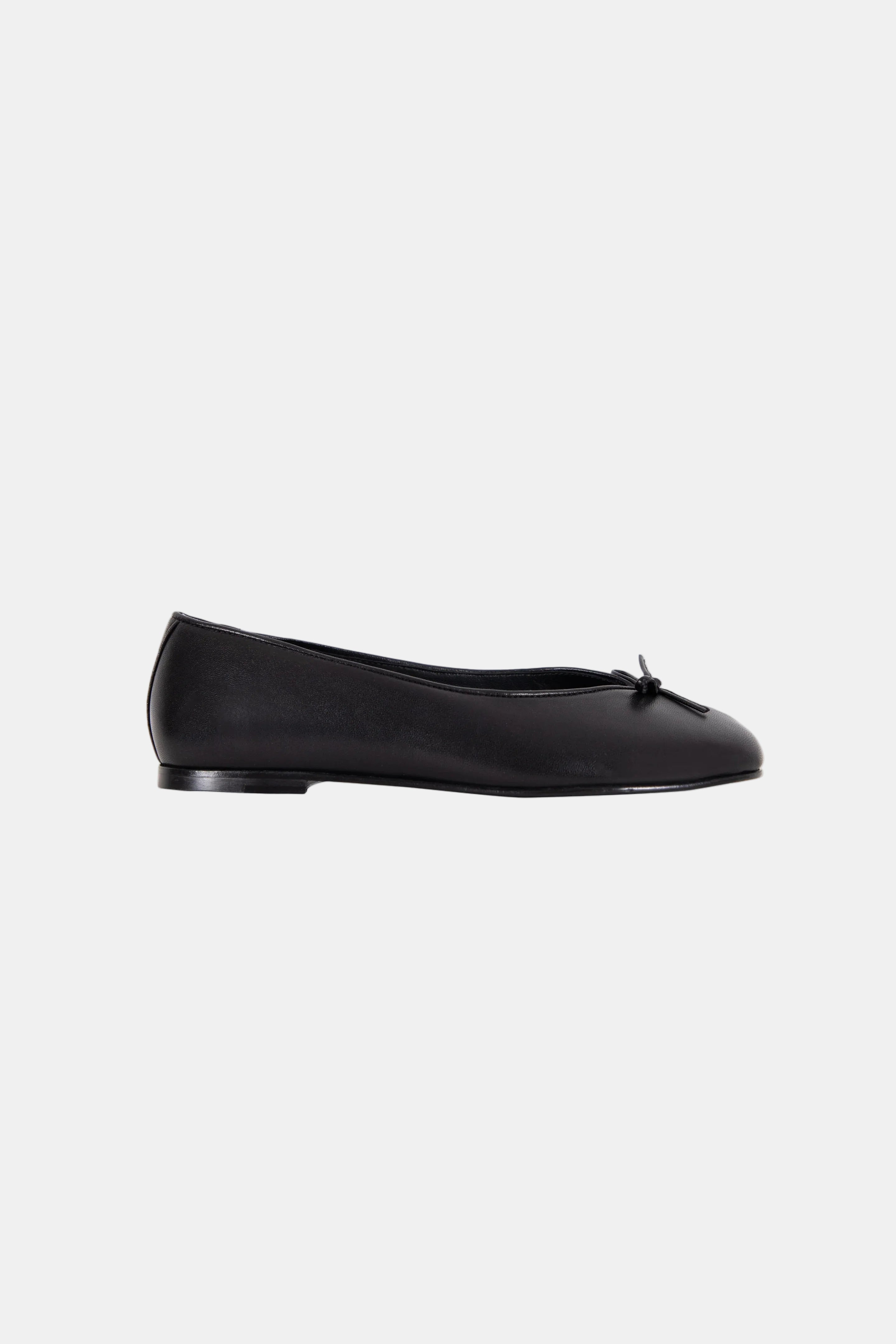 Toe Ballerina in Black Nappa