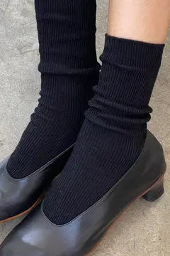 Crisp Step Socks in Black