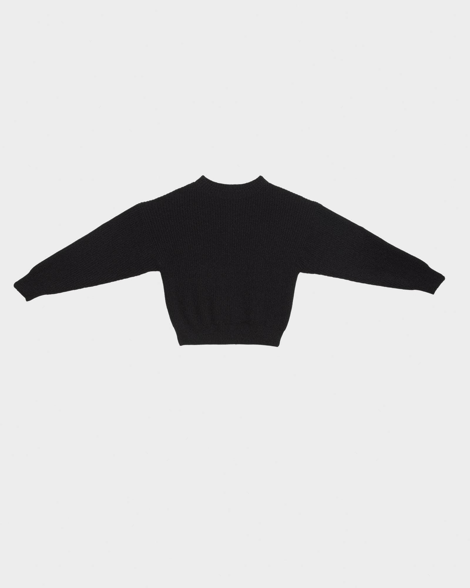 Mea Sweater in Black Organic Cotton