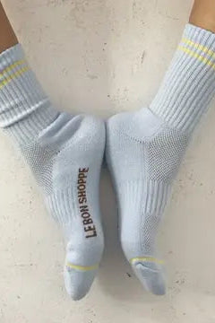 Boyfriend Socks in Pastel Sky