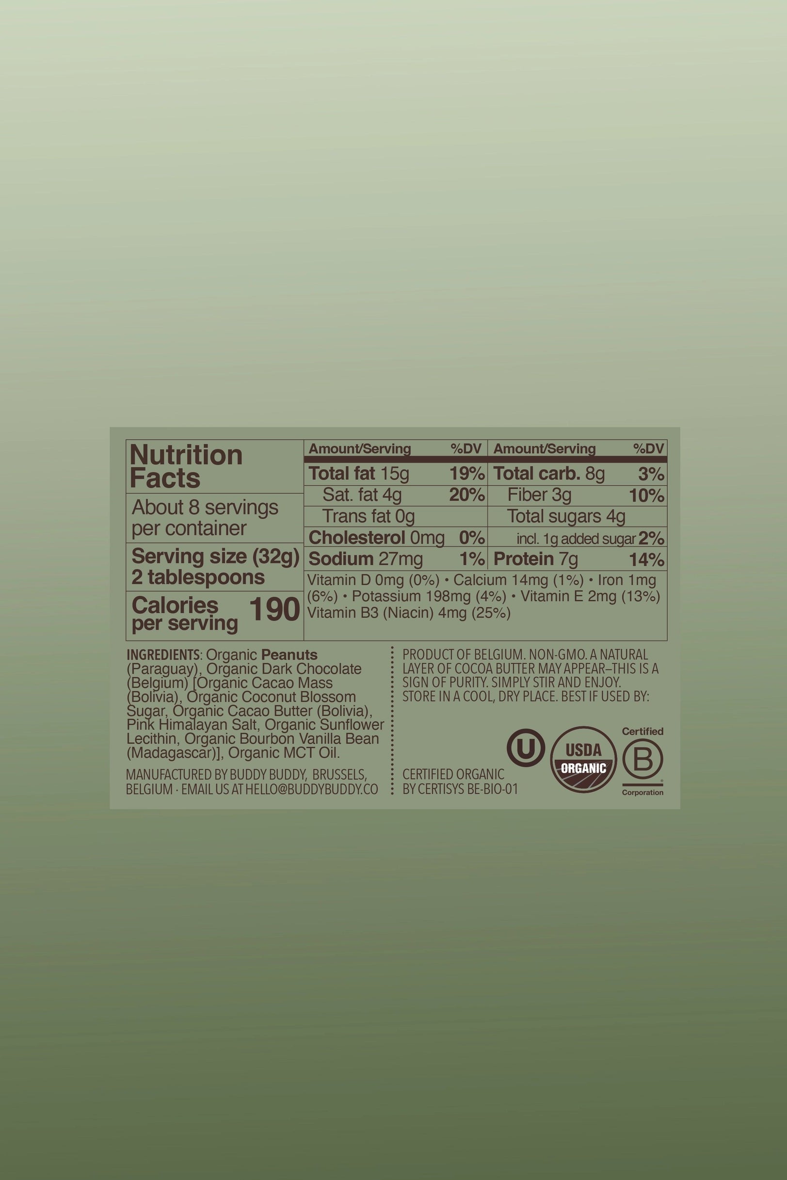 Organic Peanut Cacao Nut Butter