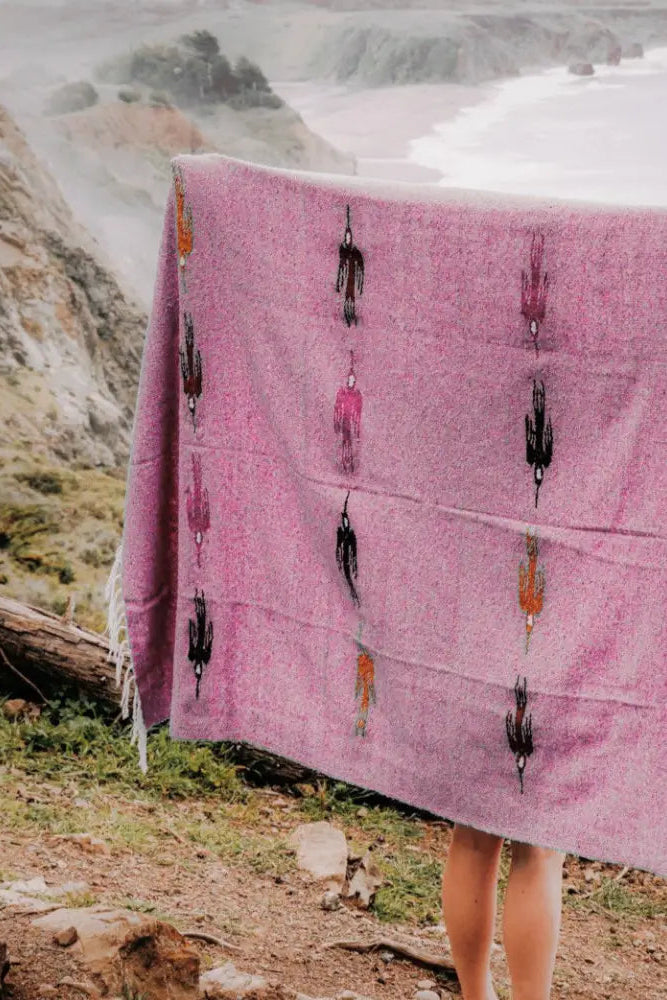 Pink Thunderbird Baja Blanket