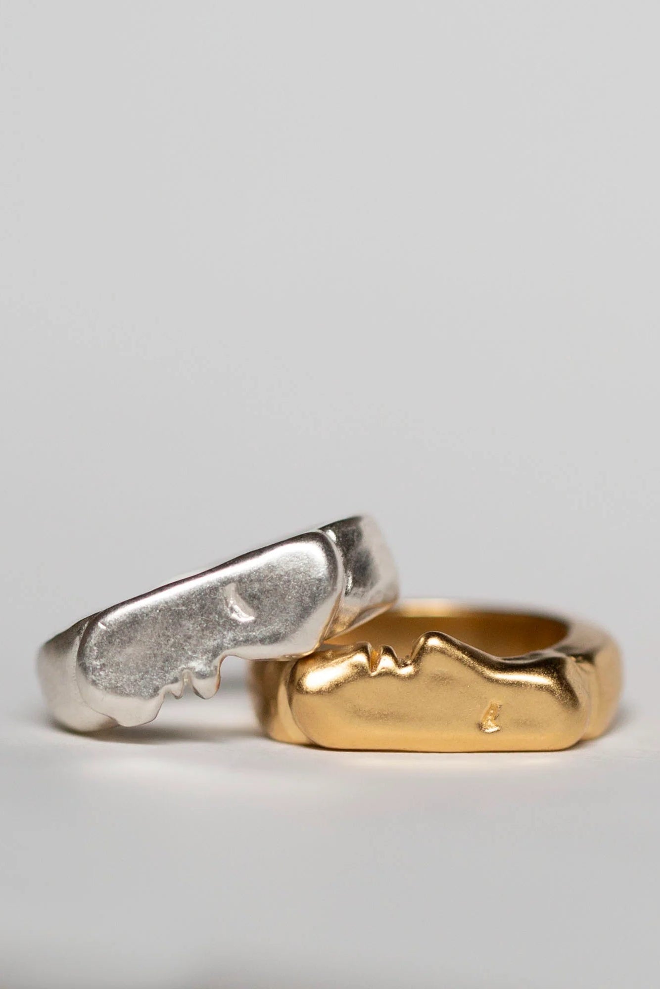 Kiss Rings in Sterling Silver & Gold