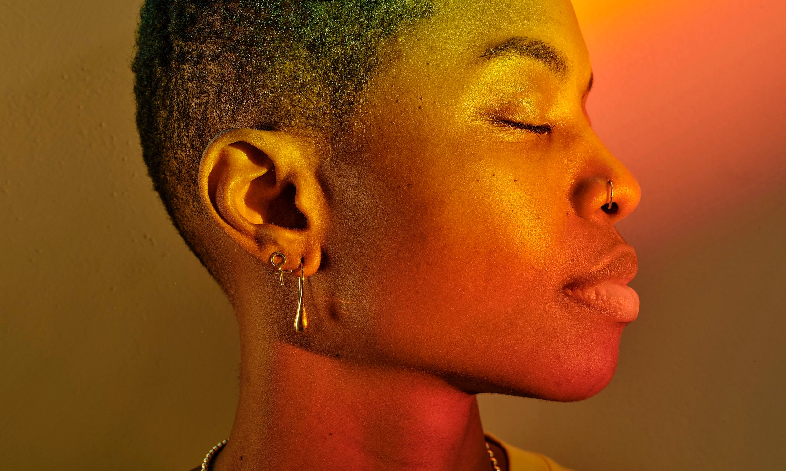 Sanguine Drop Earrings in 14k Gold