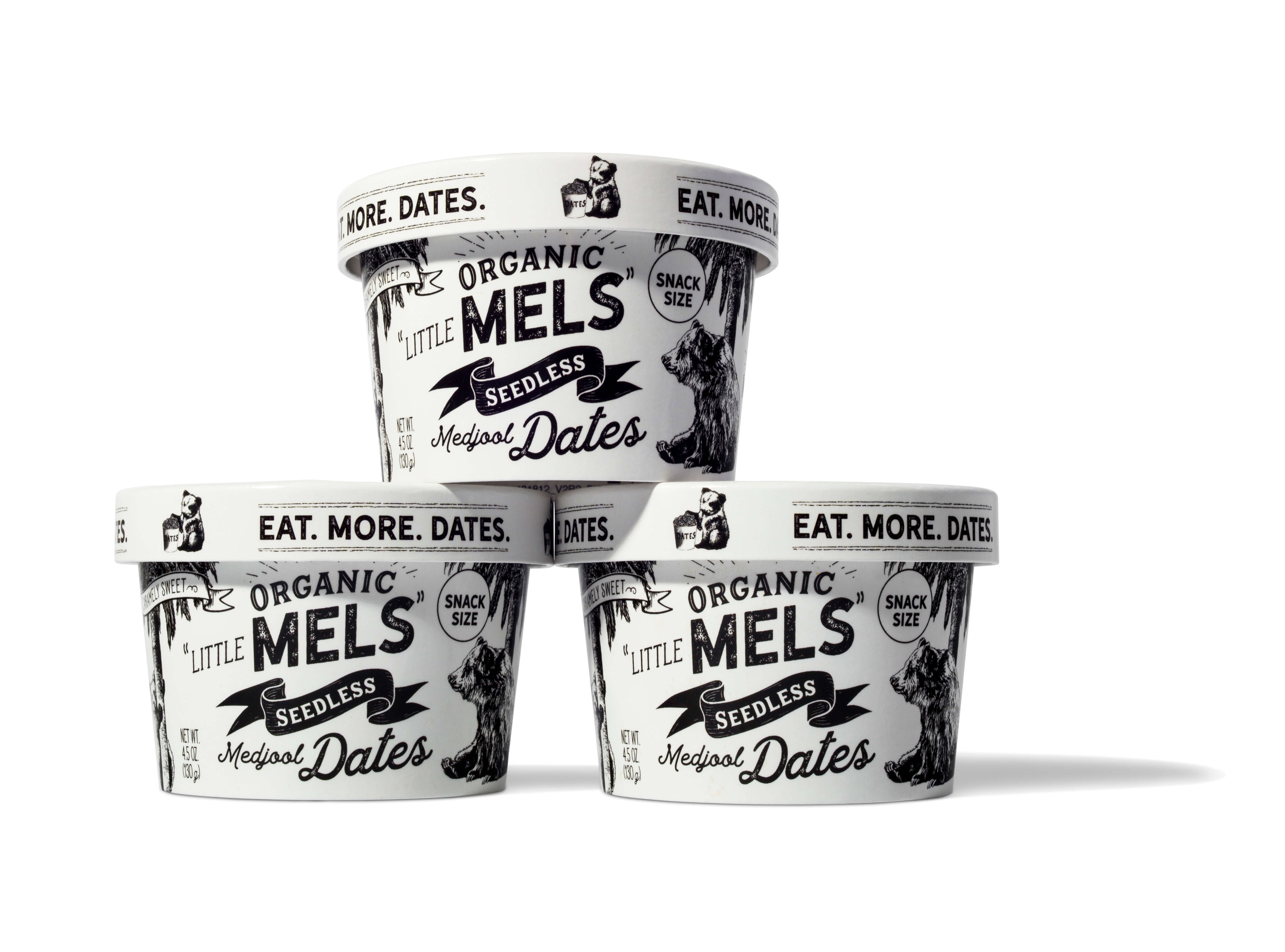 Little Mels Seedless Organic Medjool Dates : 4.5 oz Cup
