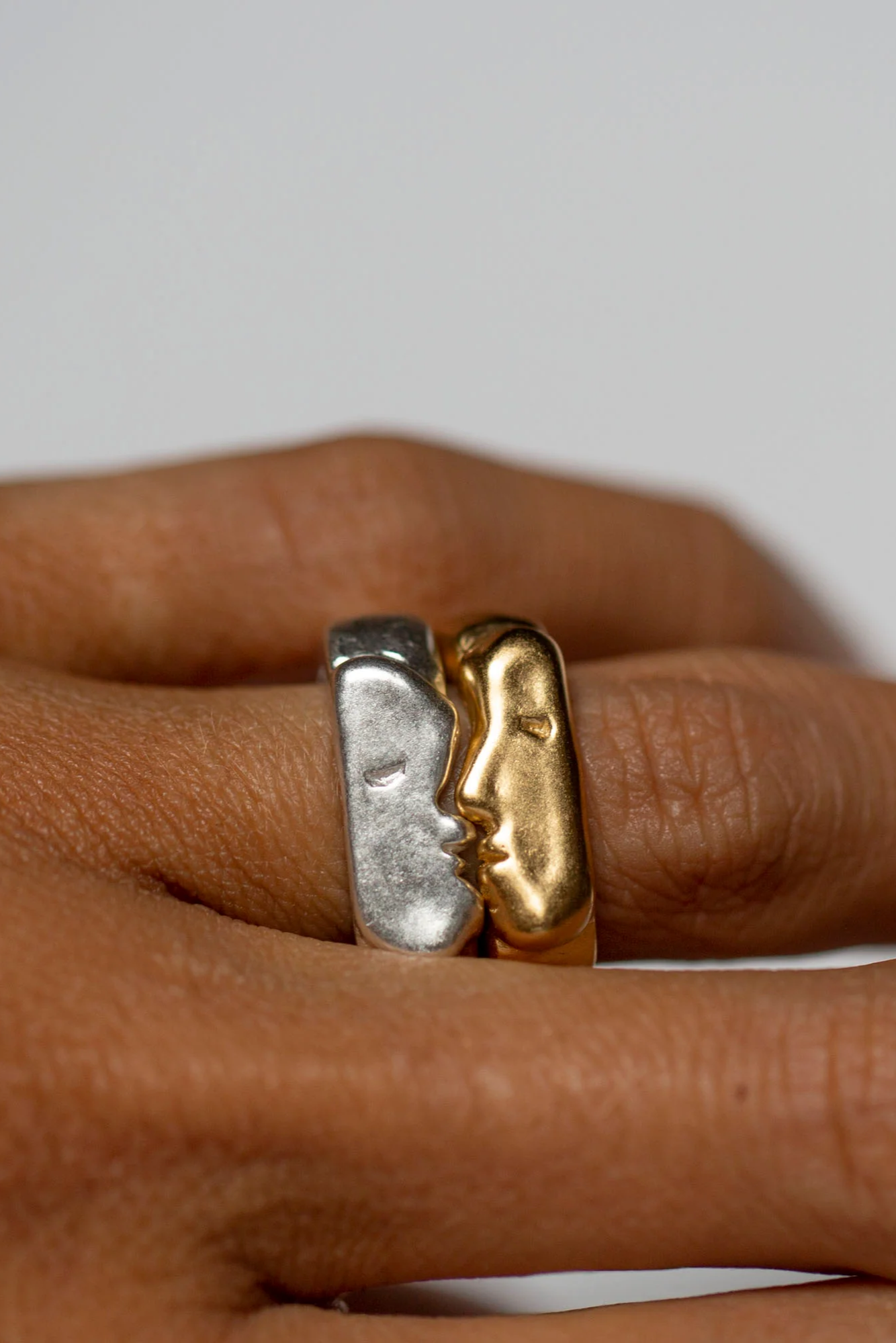 Kiss Rings in Sterling Silver & Gold