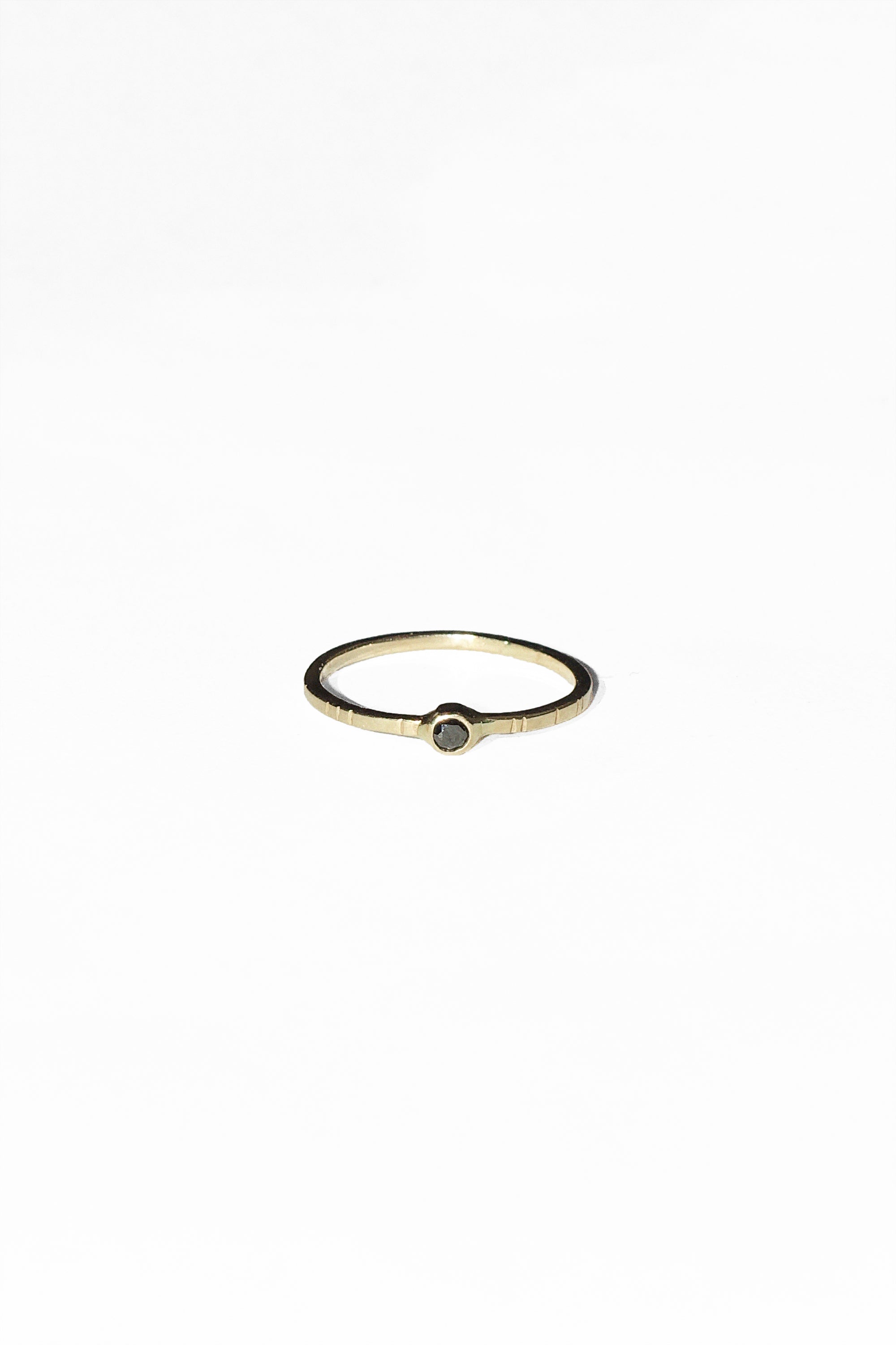 Black Diamond Modelo Ring in 14k Yellow Gold