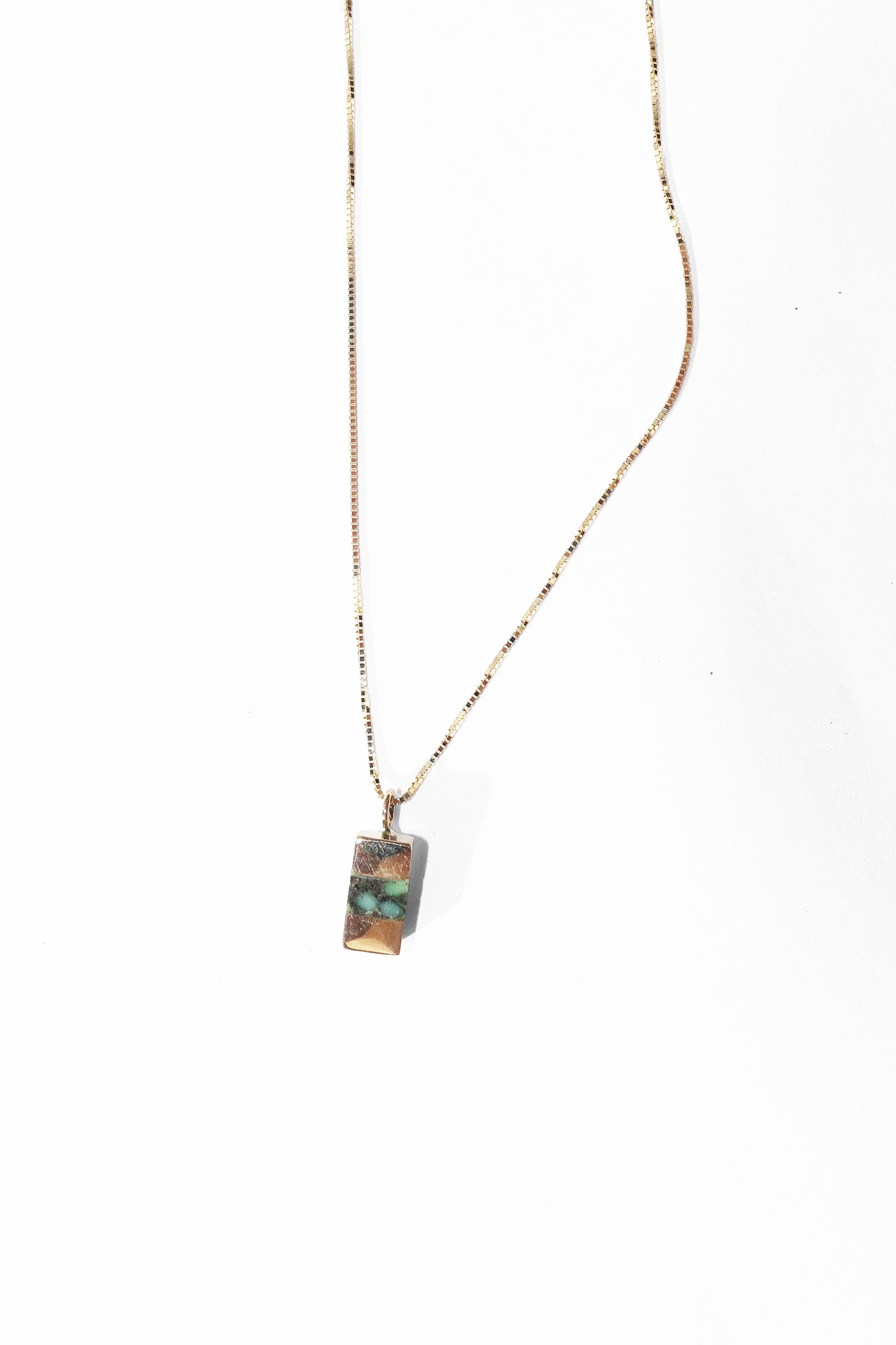 Keel Necklace in Turquoise & 14k Gold