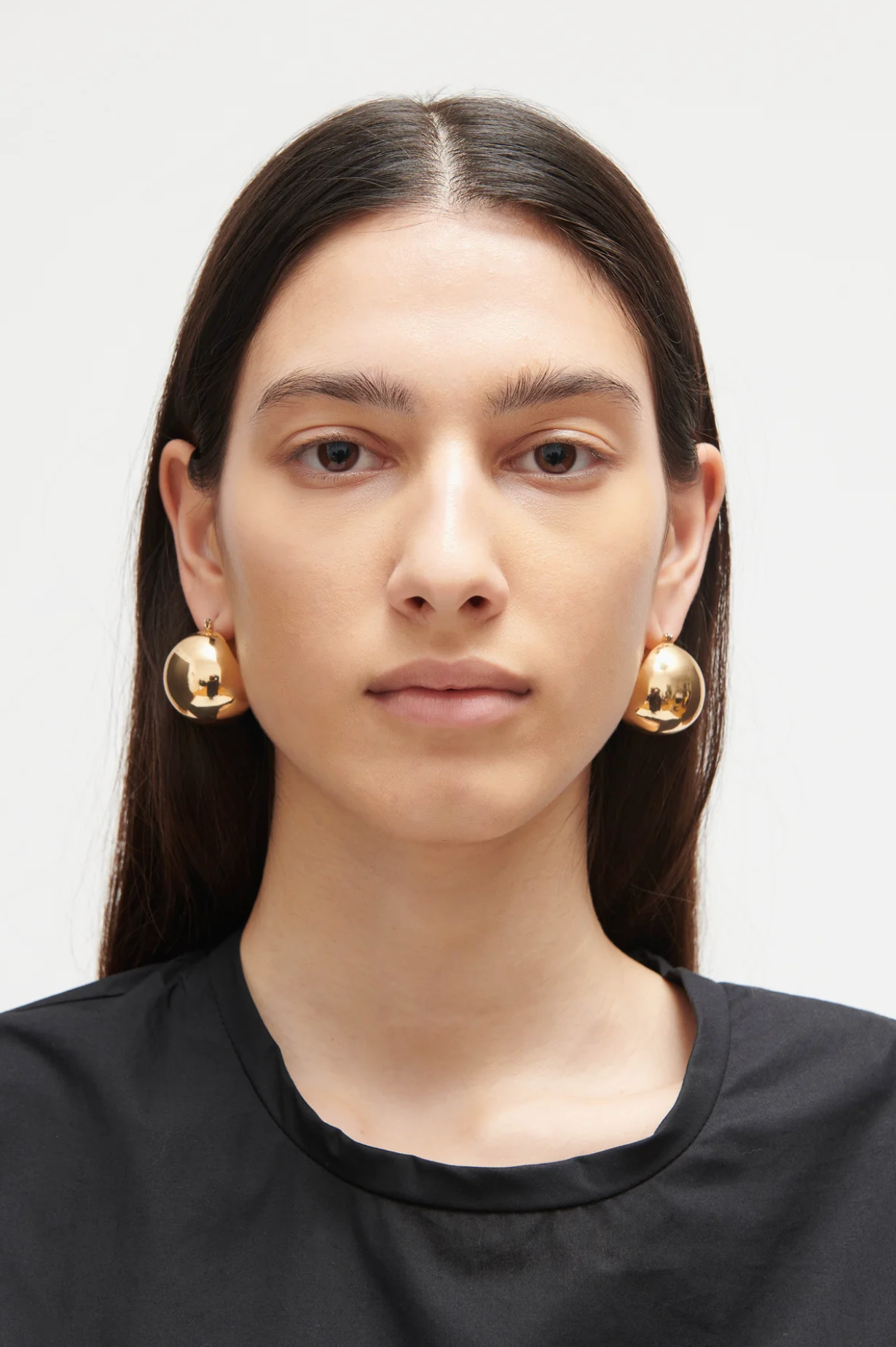 Large Keel Hoop in Gold by Rachel Comey