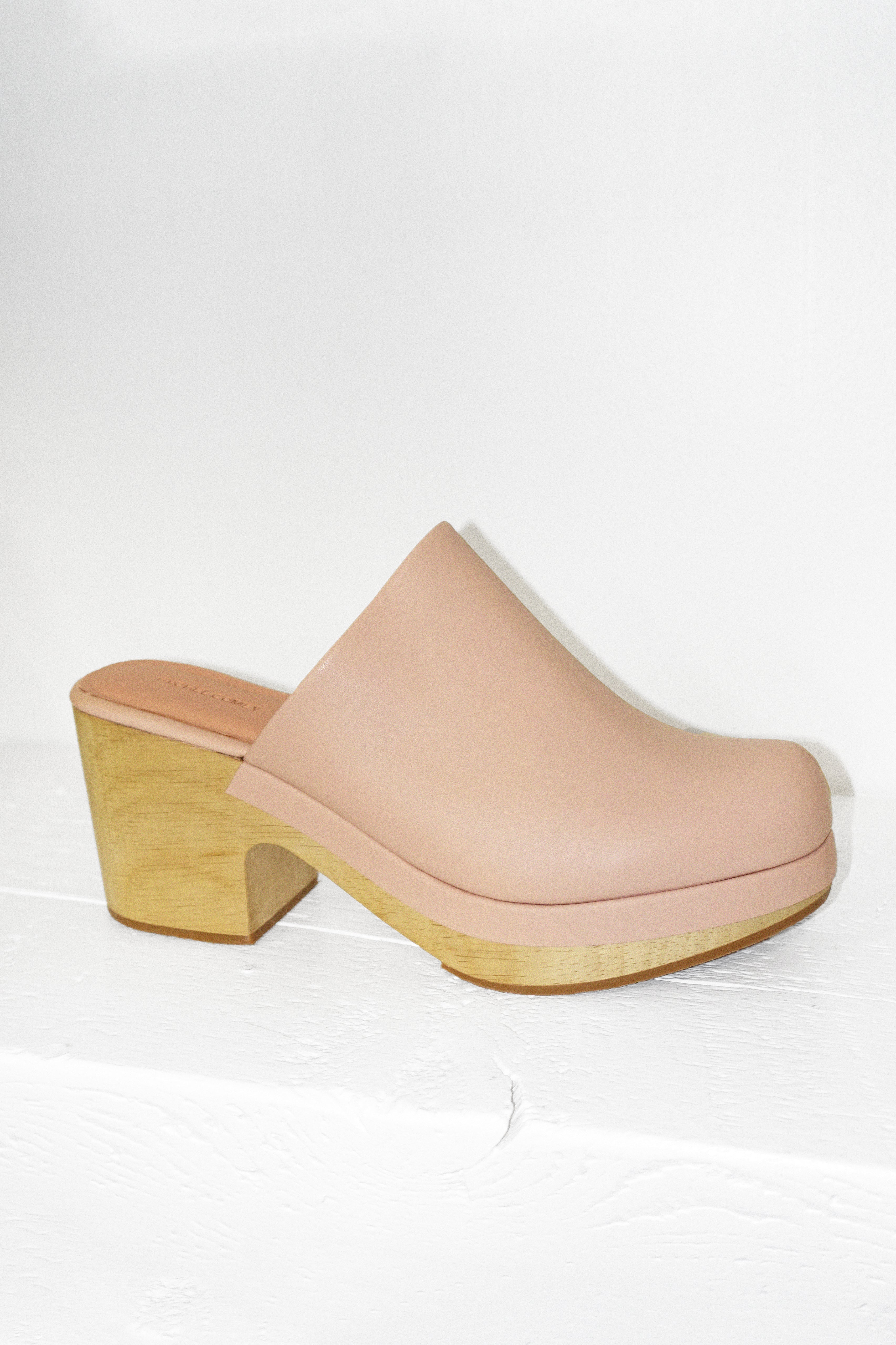 Bose Clog in Blush Vachetta Leather by Rachel Comey