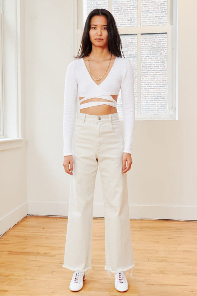 Puerto Pant in Dirty White by Rachel Comey