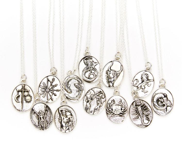 Zodiac Pendant Necklace in Sterling Silver