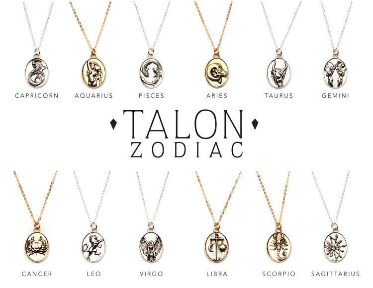 Zodiac Pendant Necklace in Sterling Silver