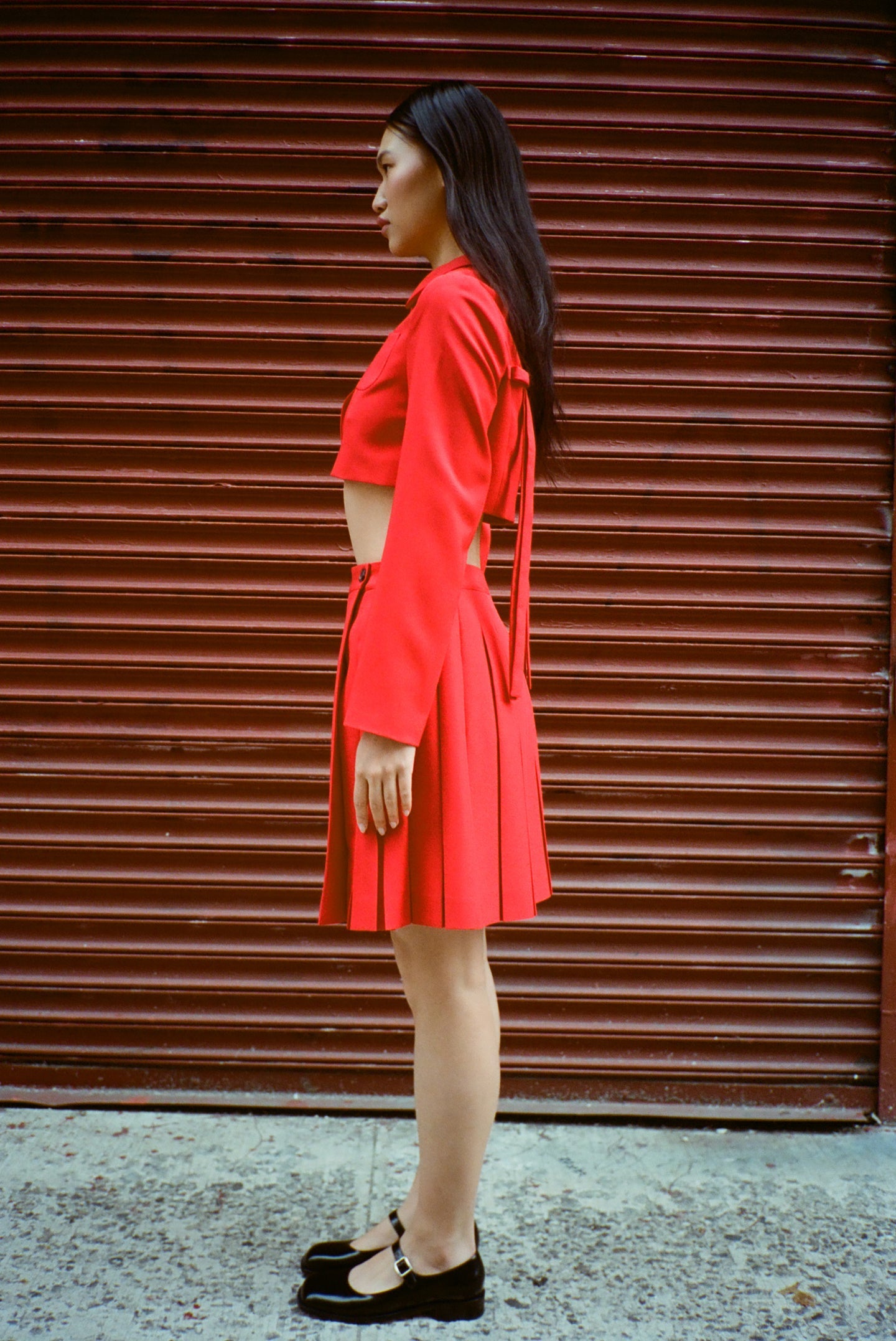 Astra Skort in Red by Sandy Liang http://www.shoprecital.com