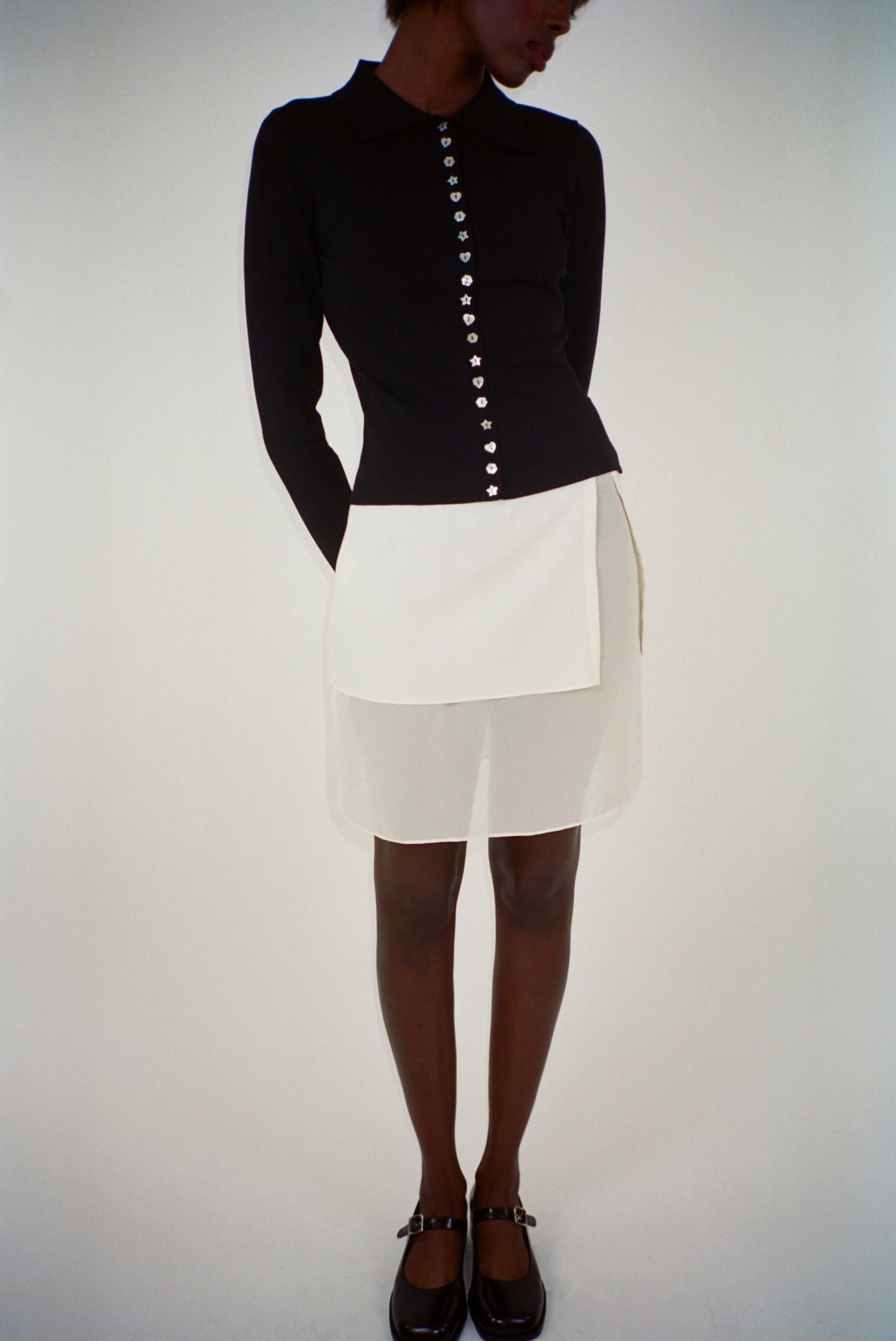 Tanjiro Skirt in Bone by Sandy Liang