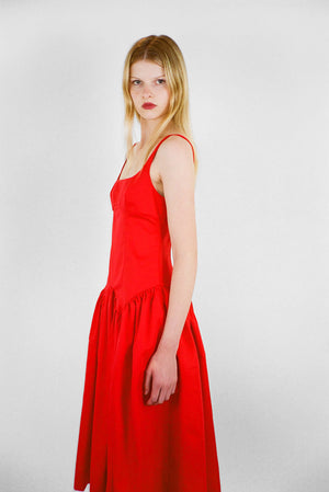 Cricket Dress in Red by Sandy Liang