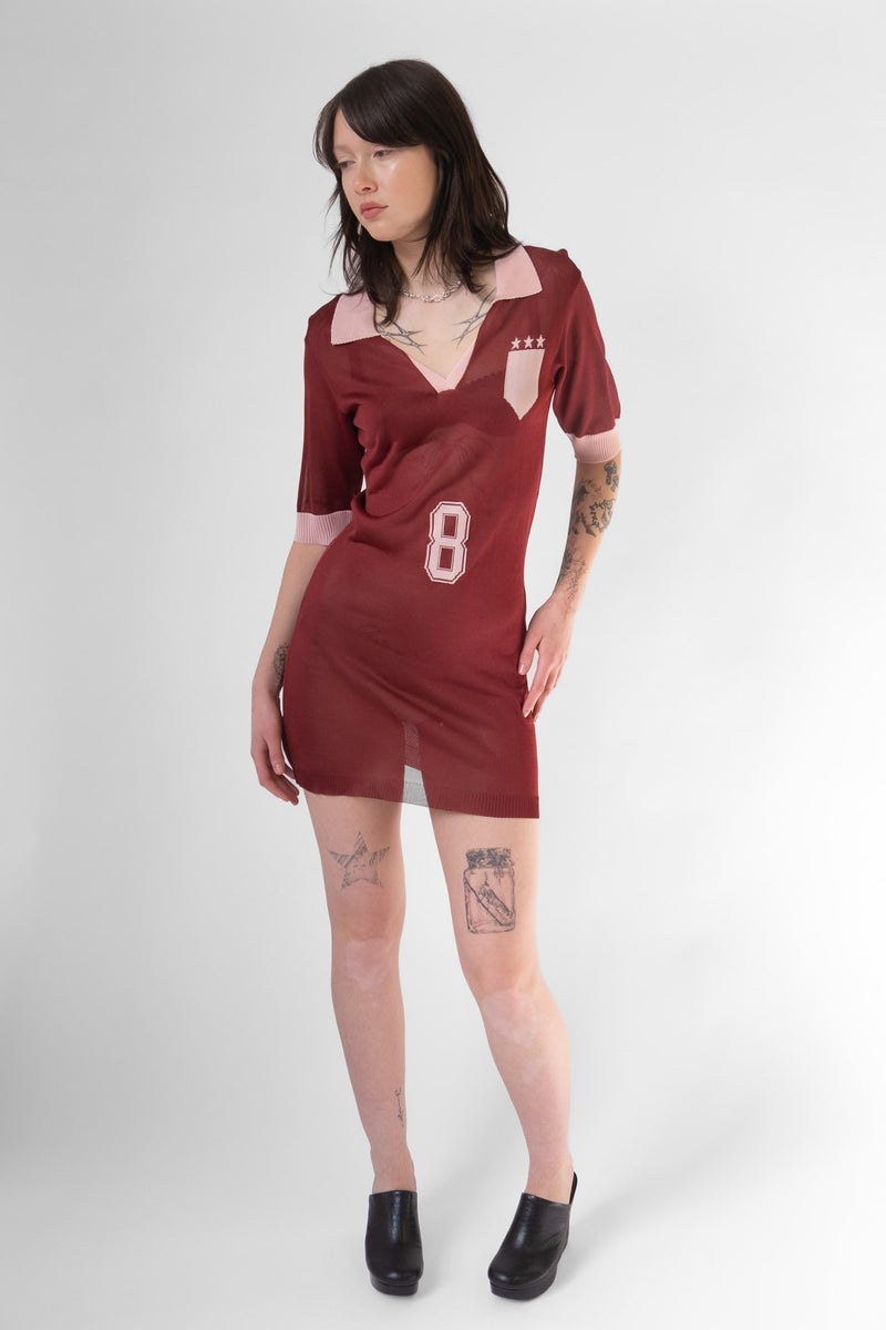 Formiga Polo Dress in Cherry & Pink