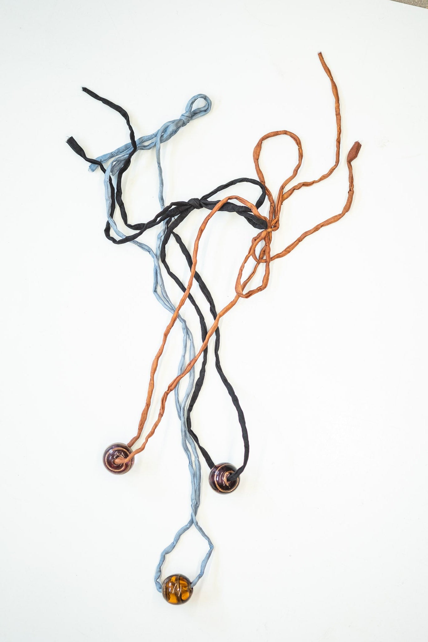 Harlequin Necklace in Purple & Black