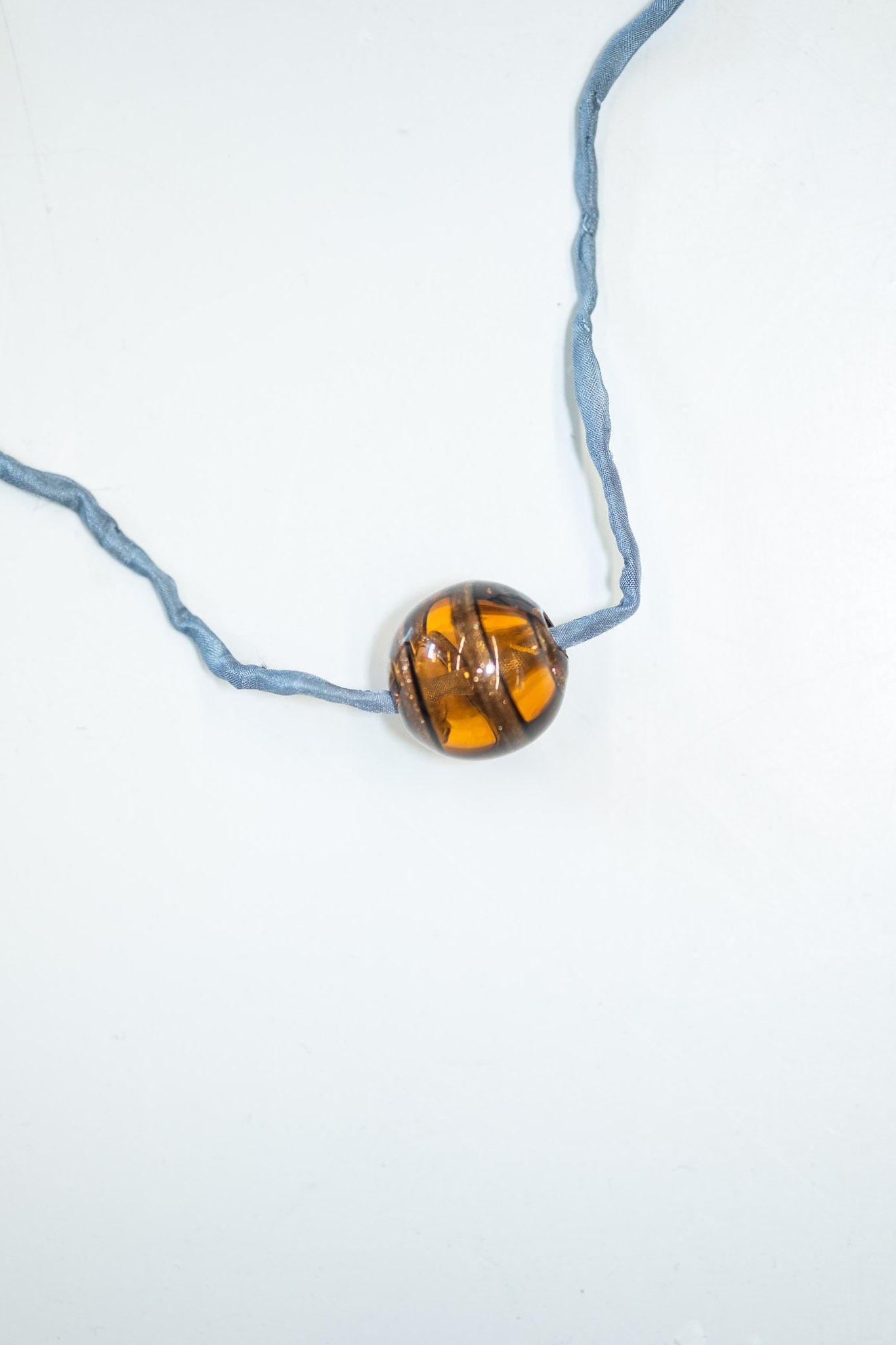 Harlequin Necklace in Brown & Dove Blue
