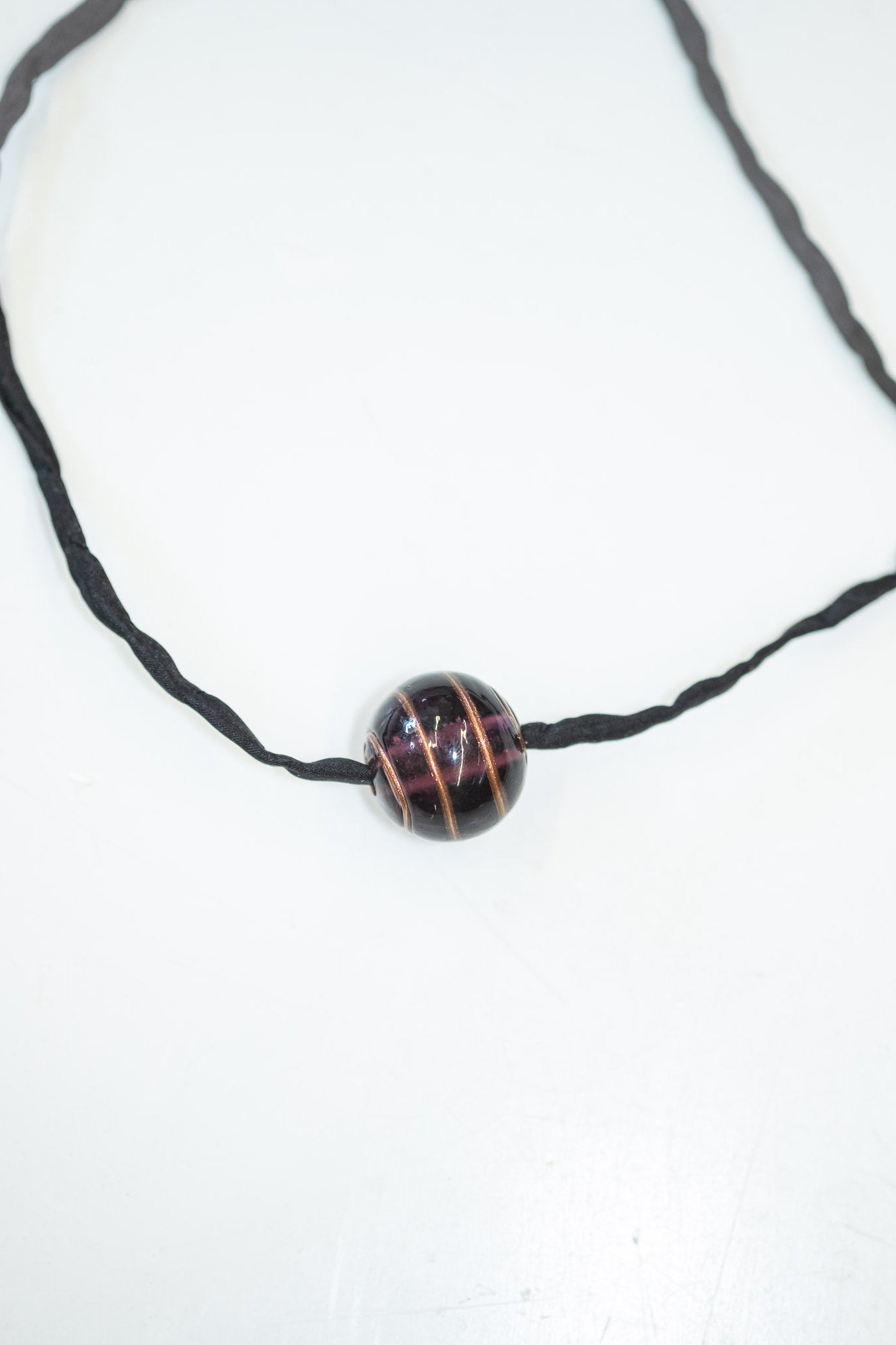 Harlequin Necklace in Purple & Black