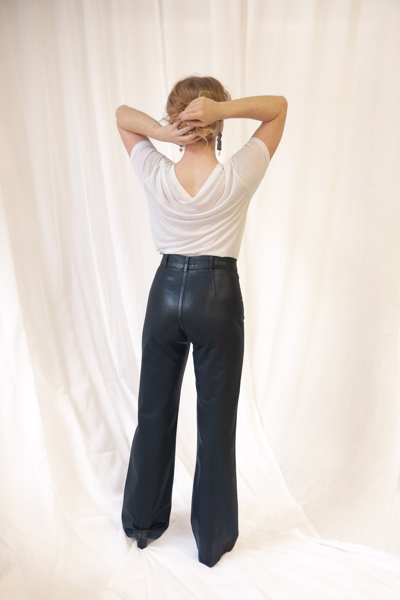 Les Deux Pant in Black Lacquer